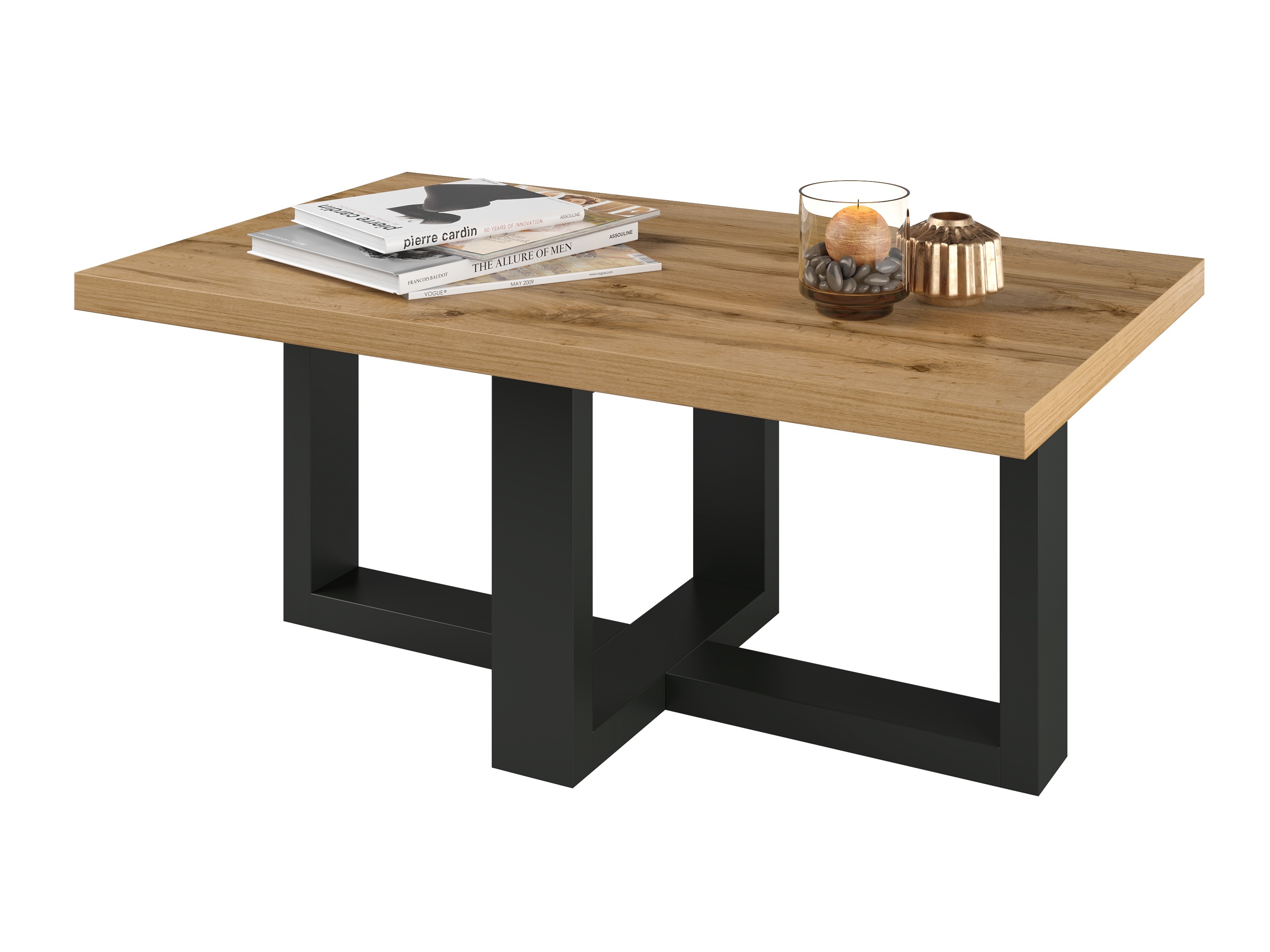 Τραπεζάκι σαλονιού Austin 317 (Μαύρο + Δρυς wotan)