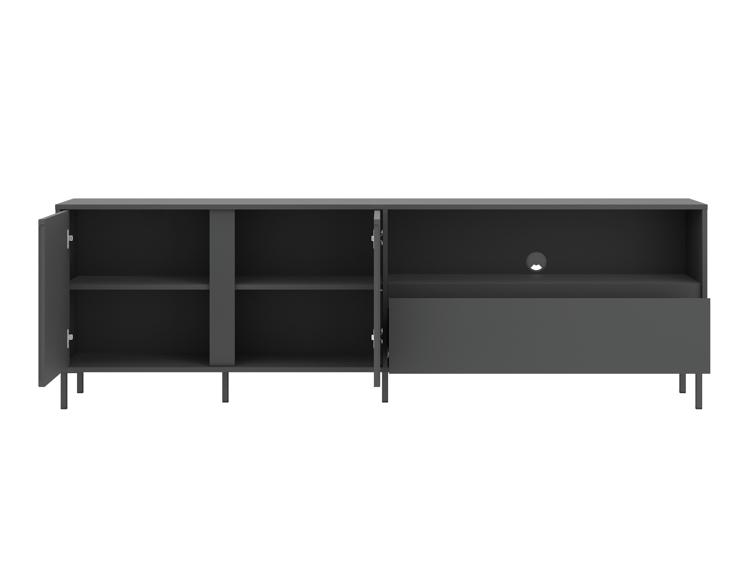 Σετ επίπλων σαλονιού Ruvrevi 105 (Ανθρακί)