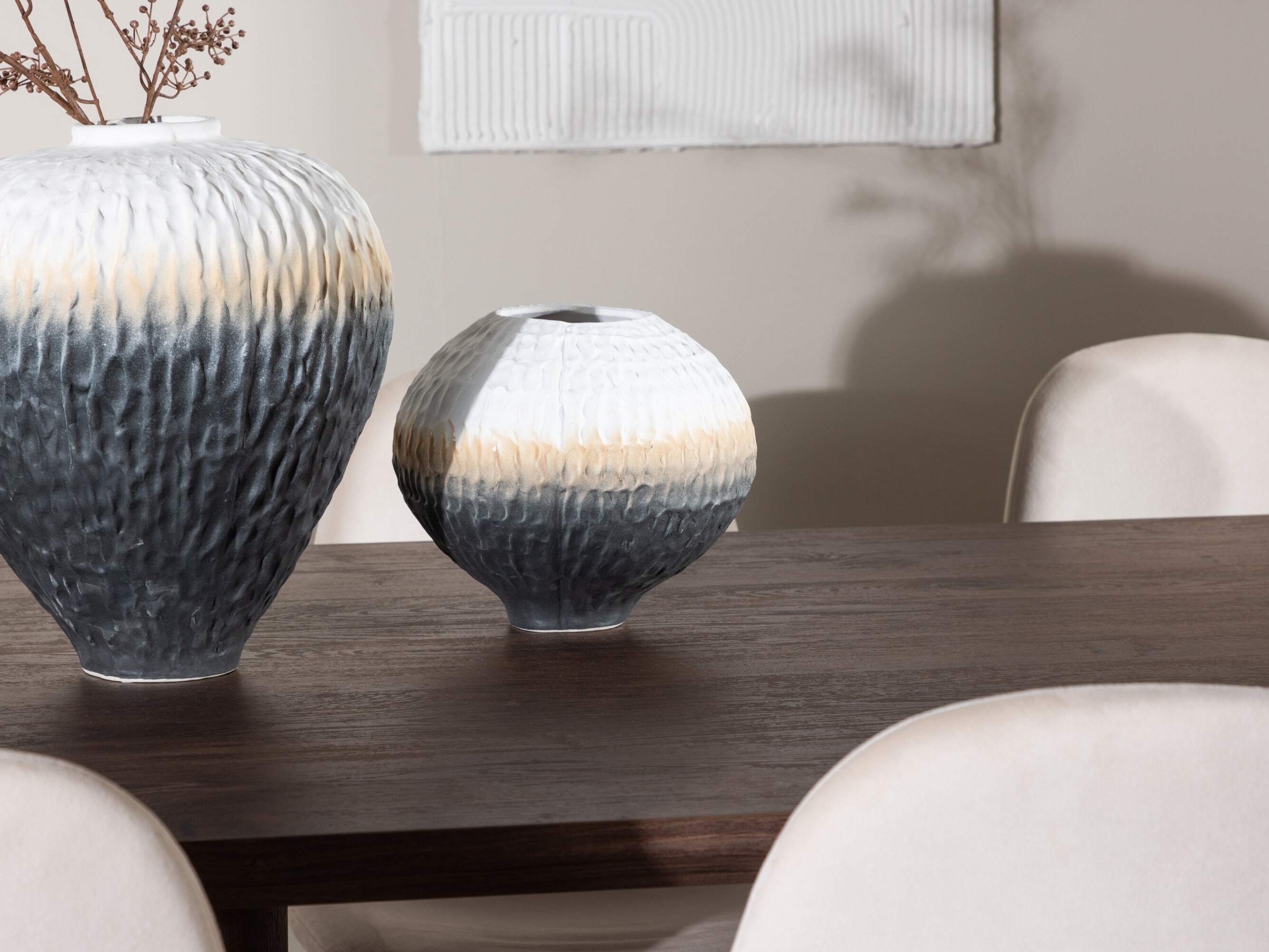 Σετ τραπεζαρίας Dallas 4959 (Μπεζ + Μαύρο)