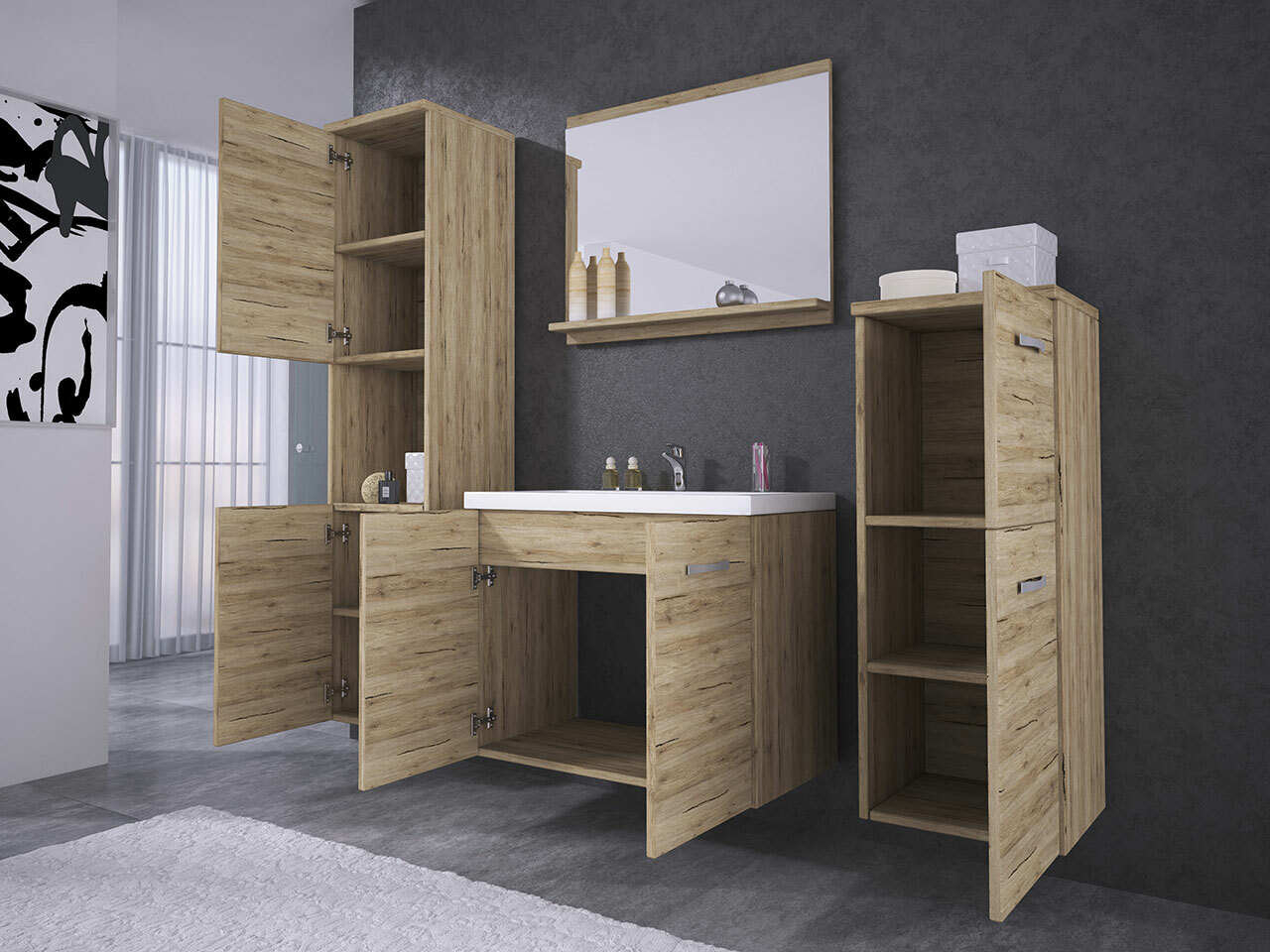 Σετ μπάνιου Sarasota 108 (Δρυς Λευκάδας)