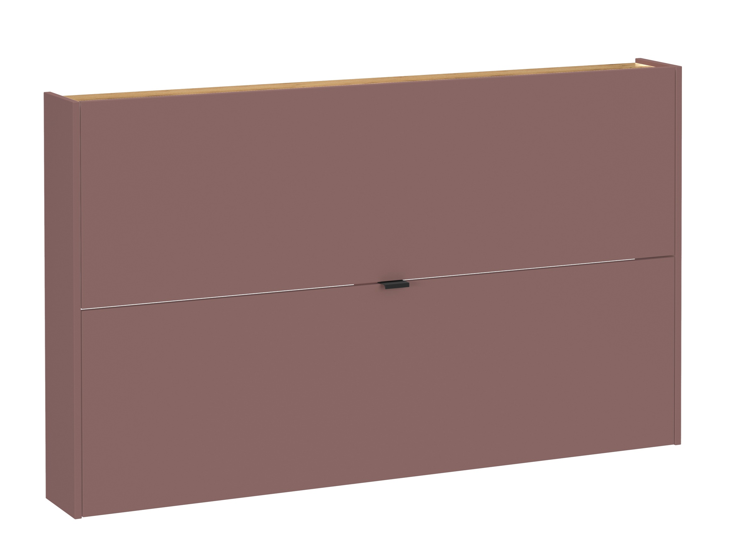 Shoe cabinet Cirsale 108 (Dusty pink + Navarra oak)