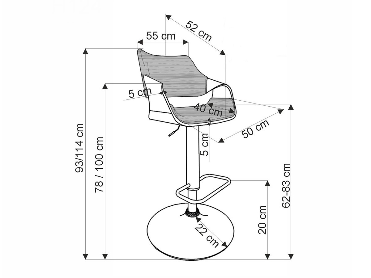 Bar stool Houston 1600