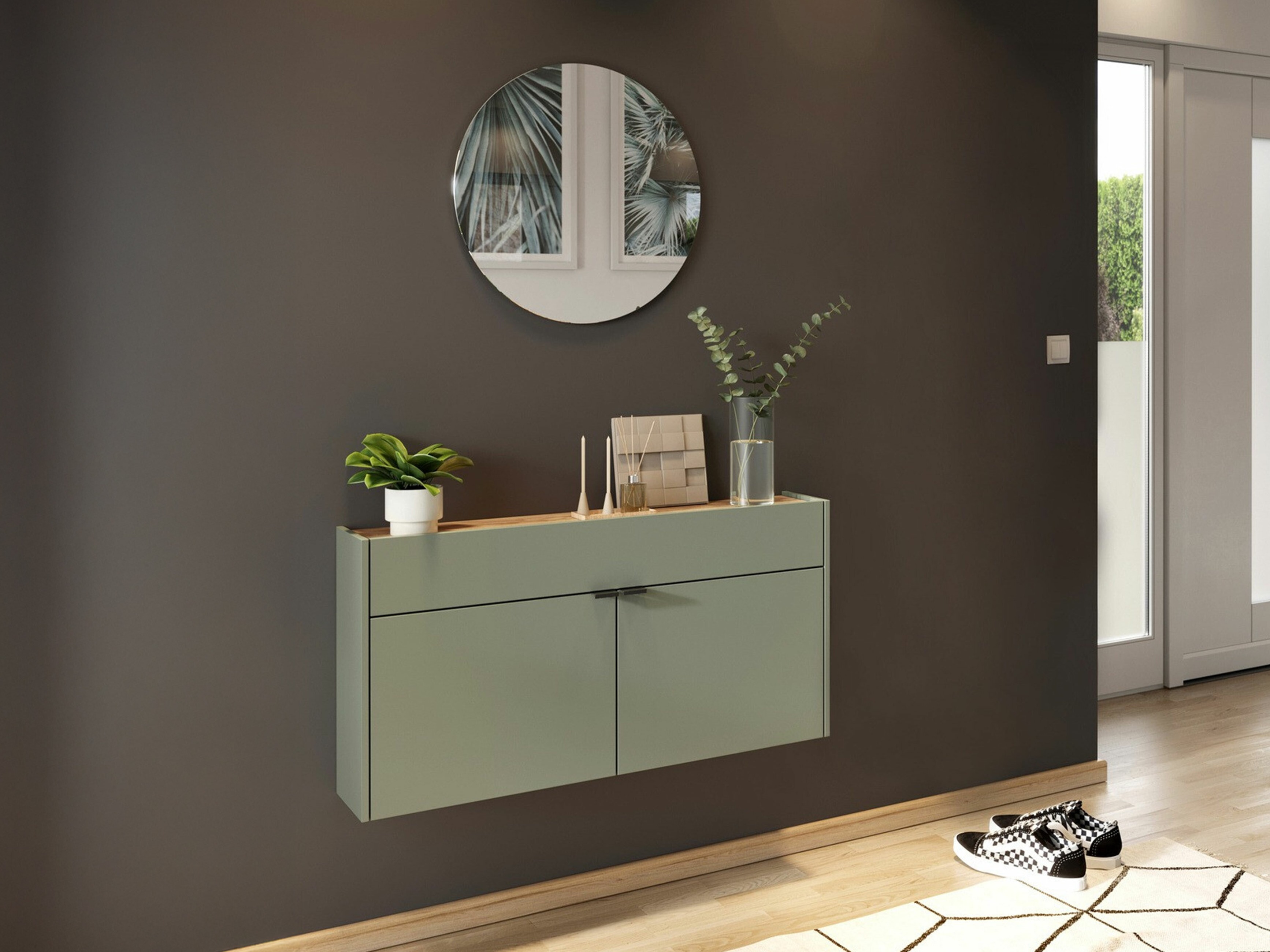 Σετ διαδρόμου Cirsale 106 (Σκονισμένο πράσινο + Navarra δρυς)