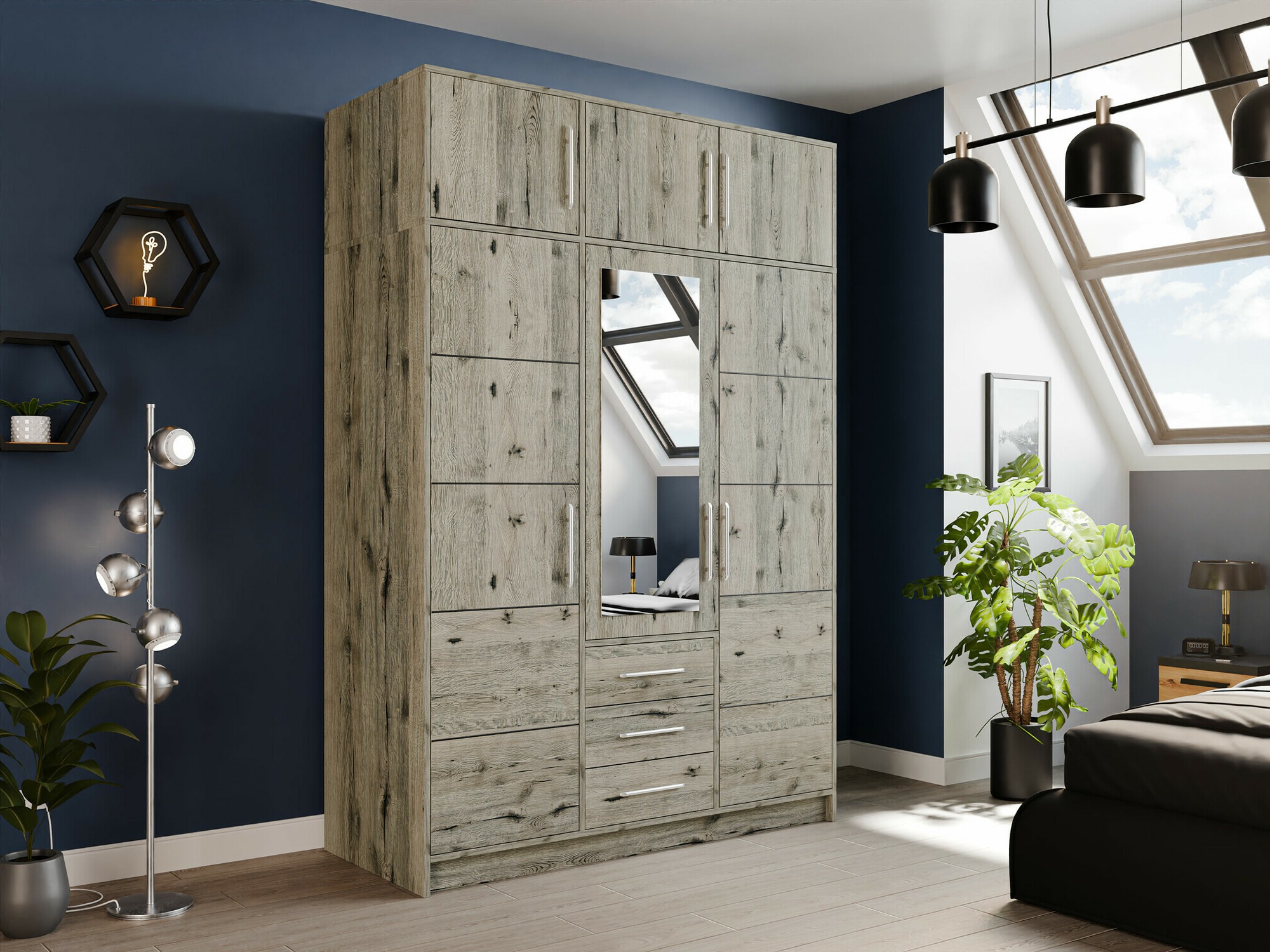 Ντουλάπα Dortivu 153 (Δρυς Ουέλλινγκτον)