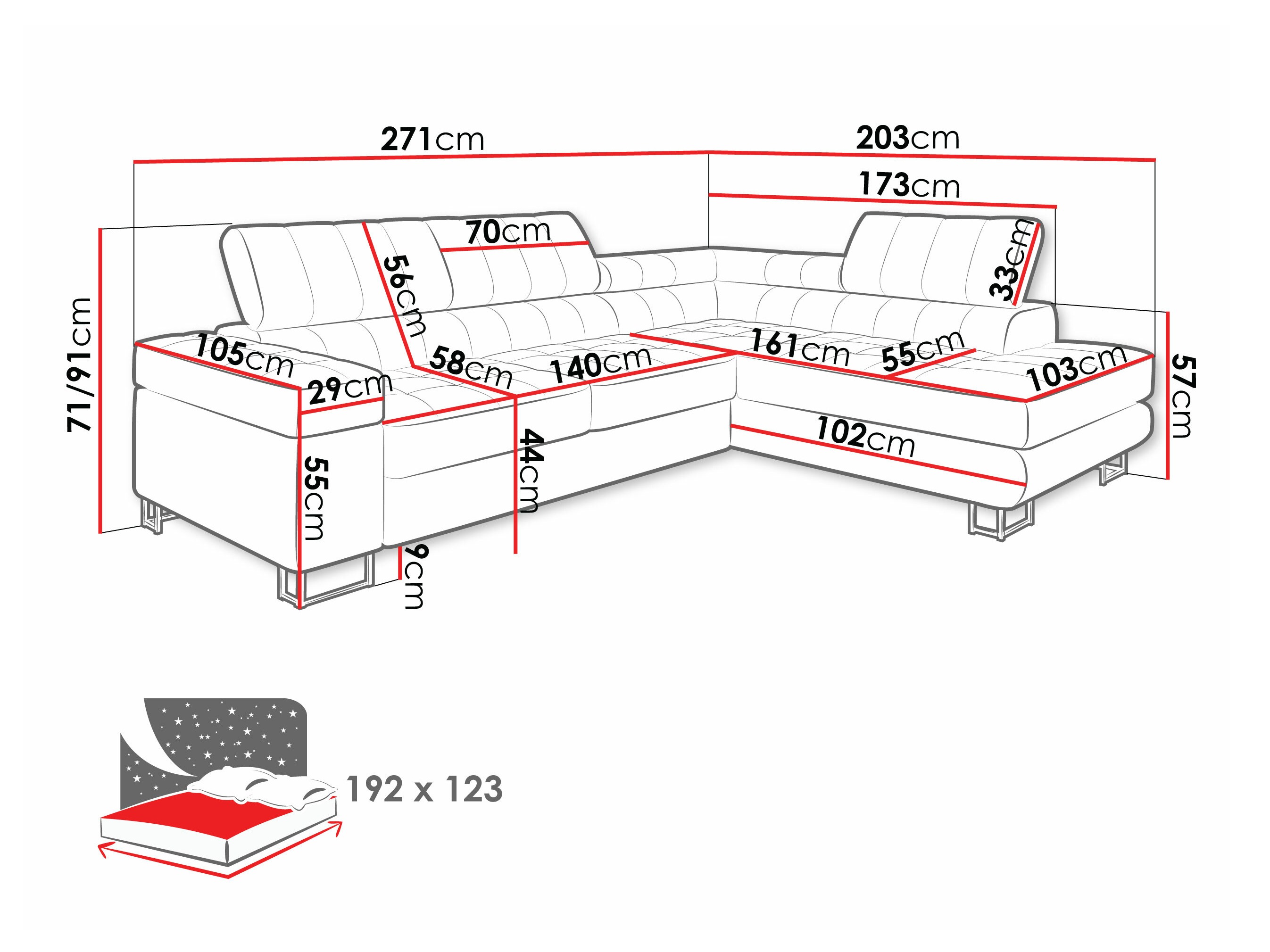 Γωνιακός Καναπές Comfivo 247 (Venus βελούδινο 2932)