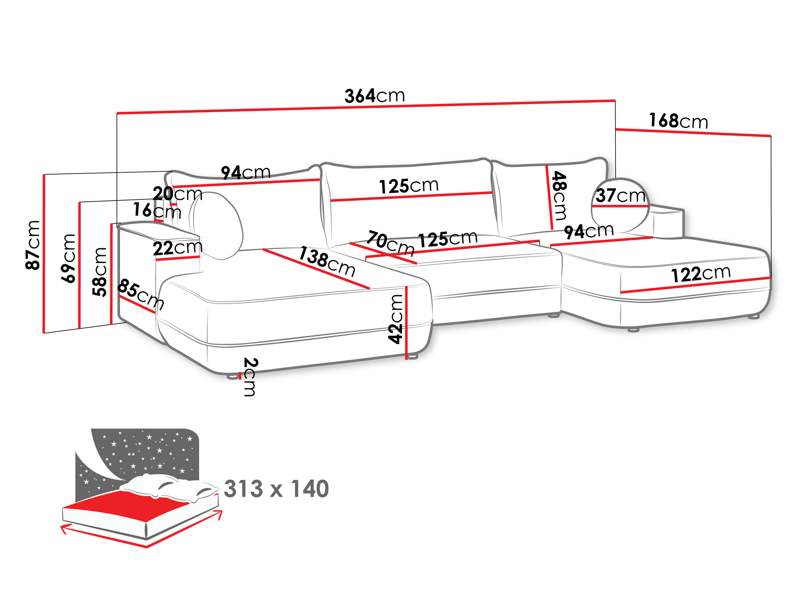 Γωνιακός Καναπές Magal (Velo 621)