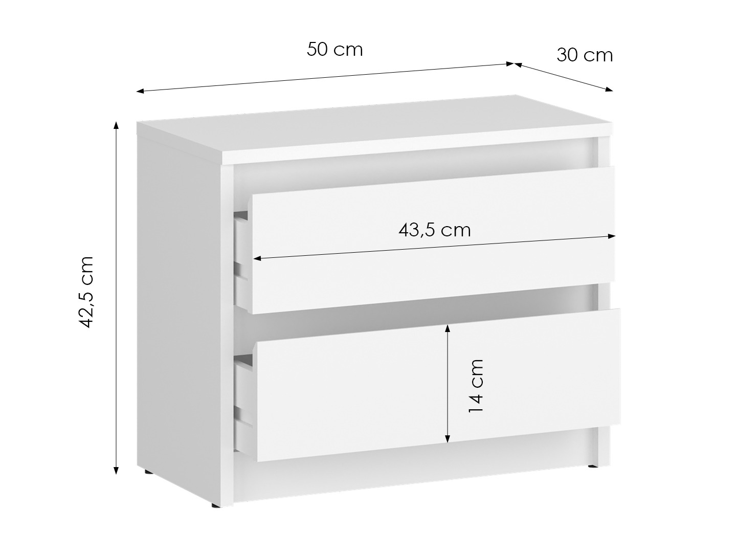Κομοδίνο Ontario 197 (Άσπρο)