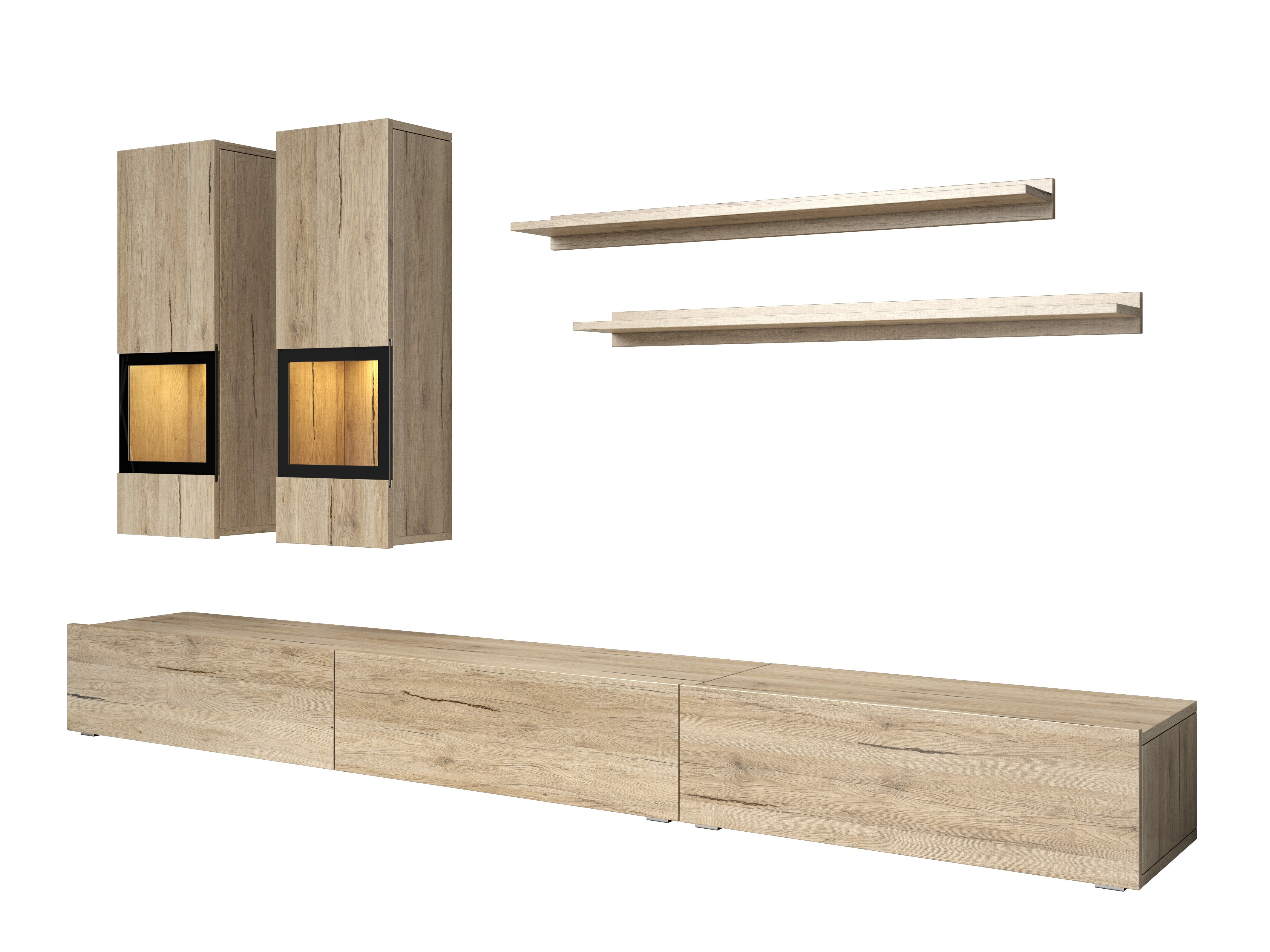 Σετ επίπλων σαλονιού Serodeu 104 (San remo δρυς)