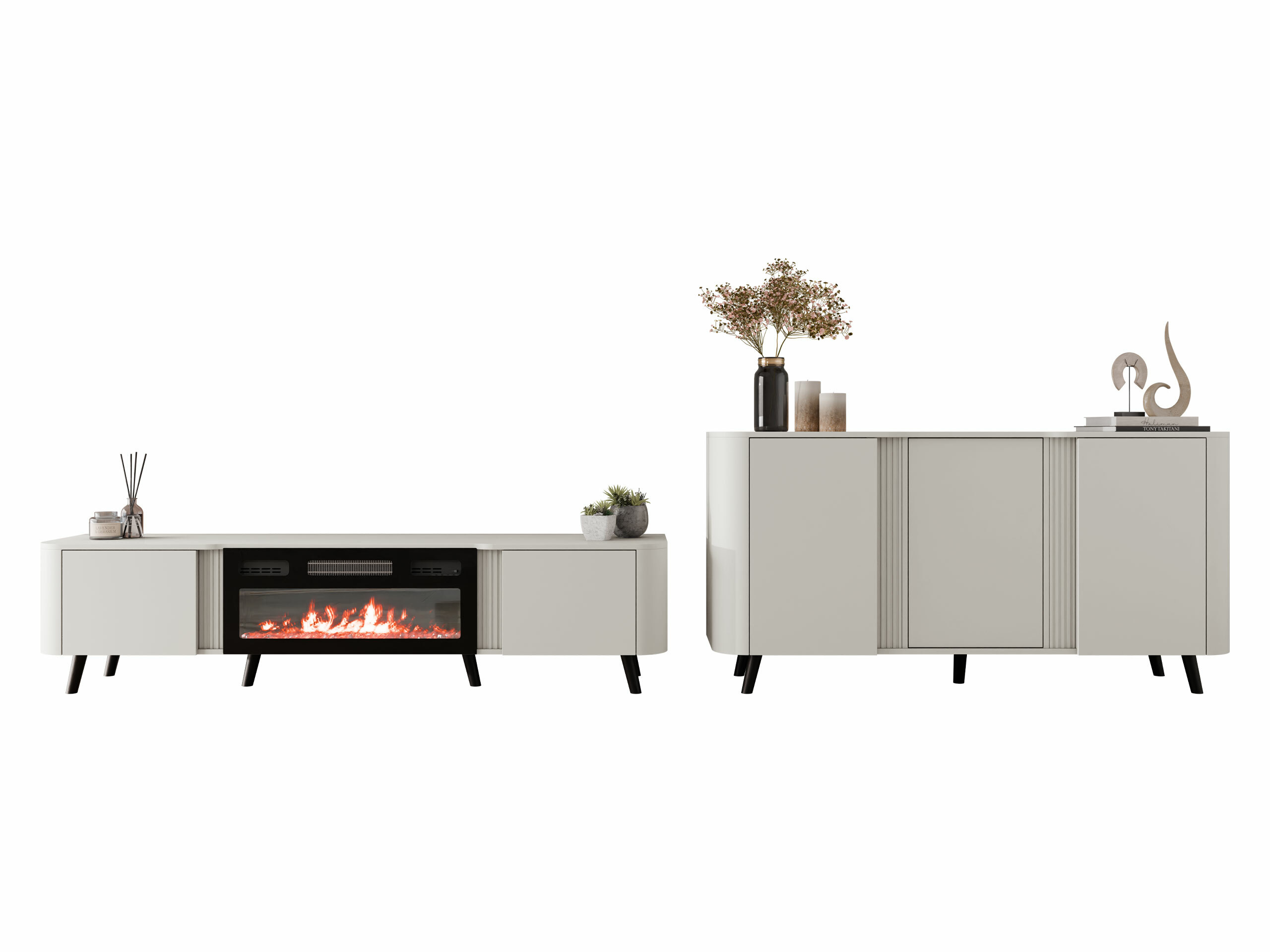 Σετ επίπλων σαλονιού Modus (Κασμίρι + Μαύρο)