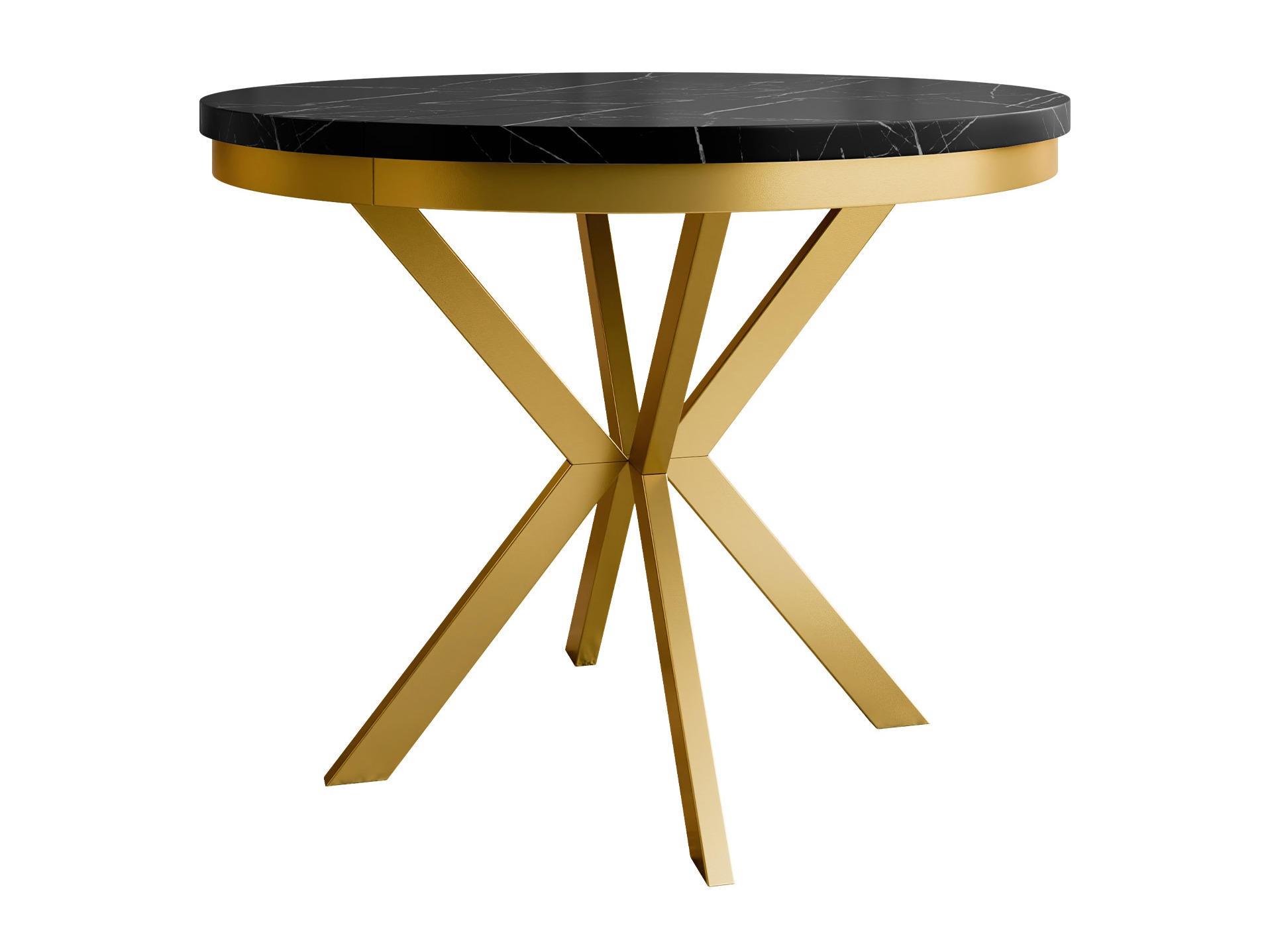 Table Oswego 155 (Black marble + Golden)