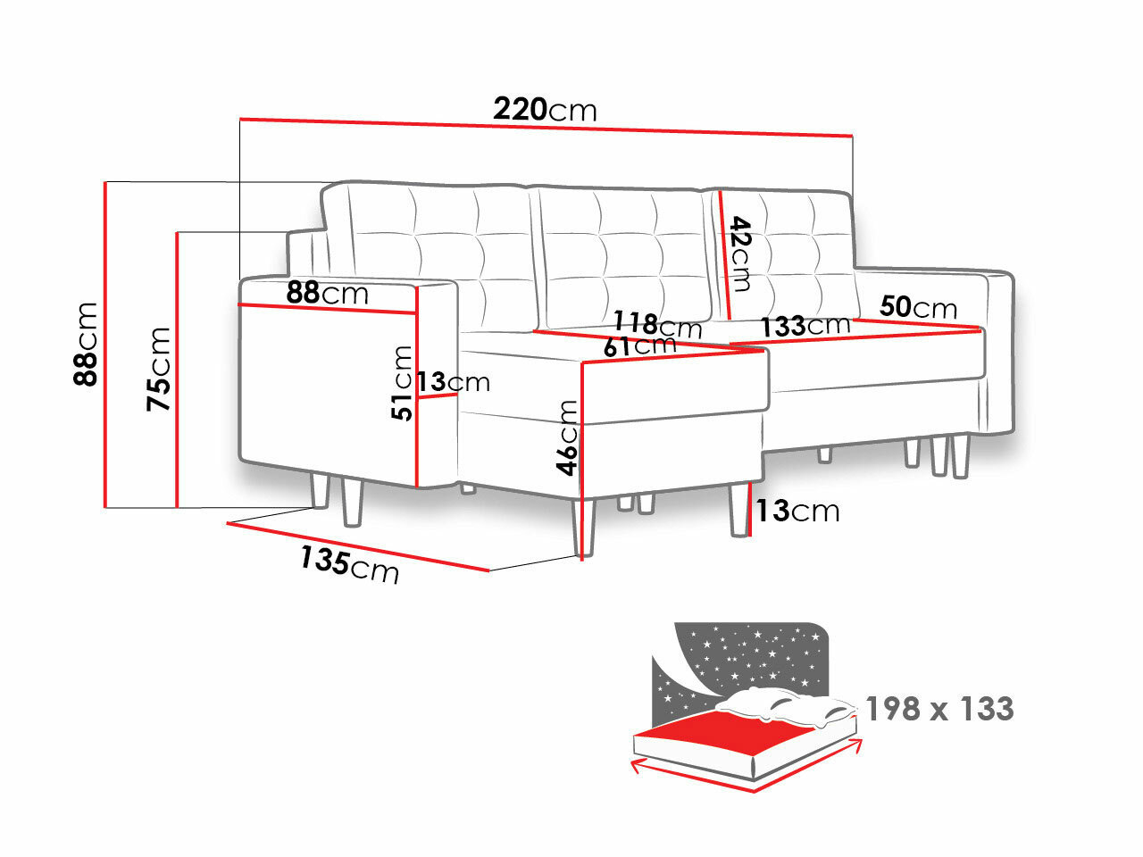 Γωνιακός Καναπές Columbus 108 (Kronos 19)