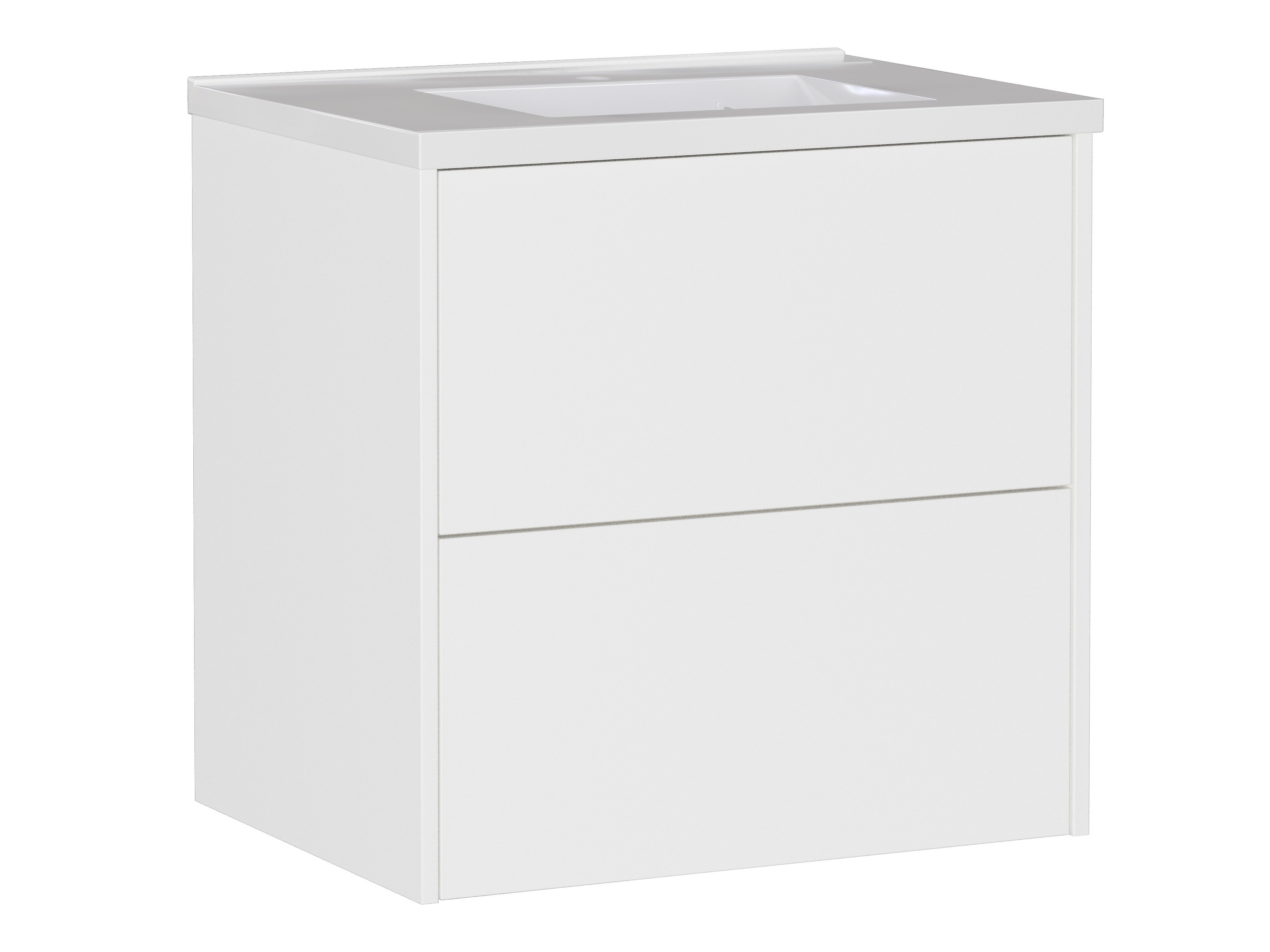 Επιτοίχιο ντουλάπι μπάνιου με υποδοχή νιπτήρα Sacramento 522 (Άσπρο)