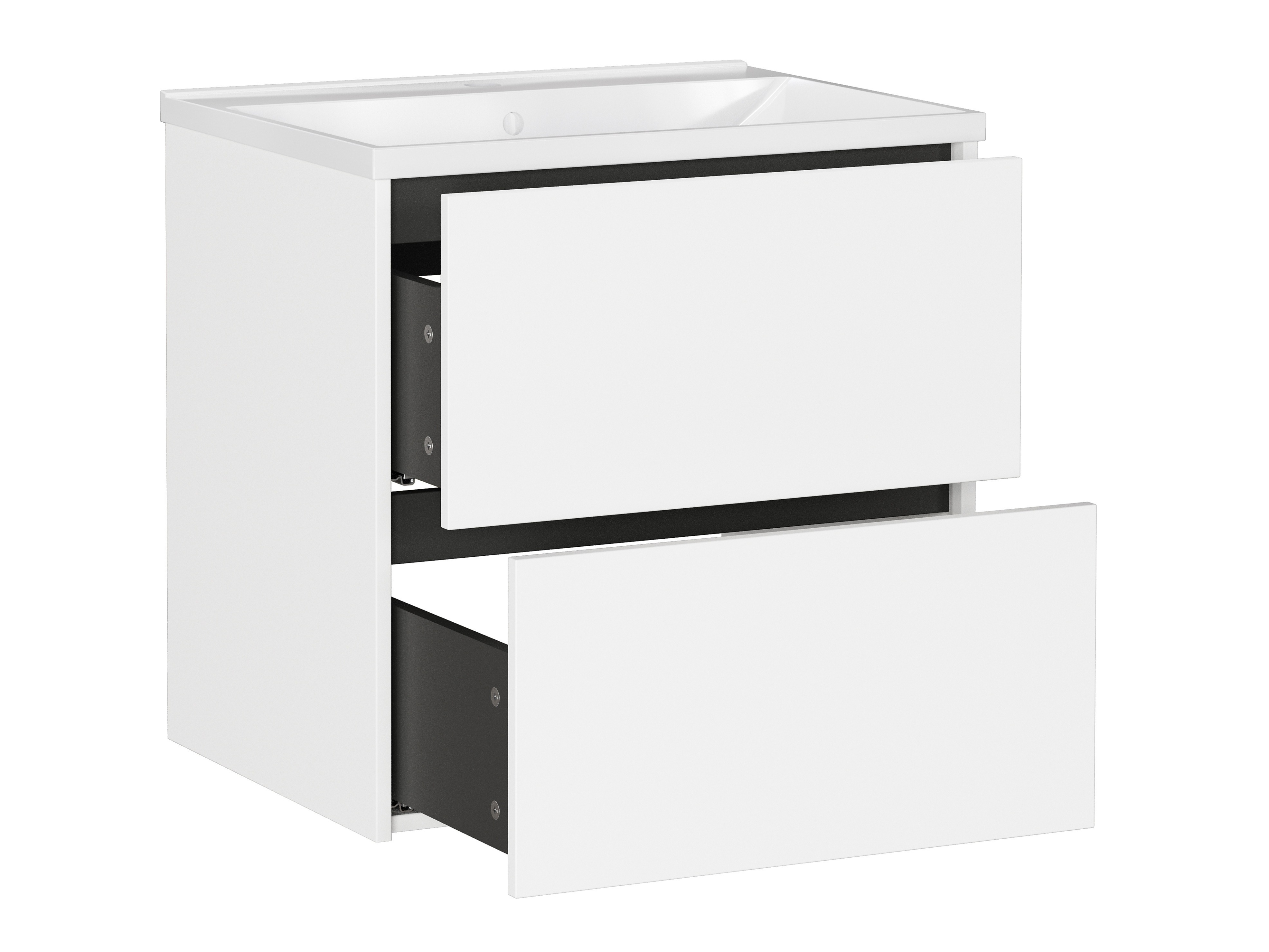 Επιτοίχιο ντουλάπι μπάνιου με υποδοχή νιπτήρα Sacramento 522 (Άσπρο)