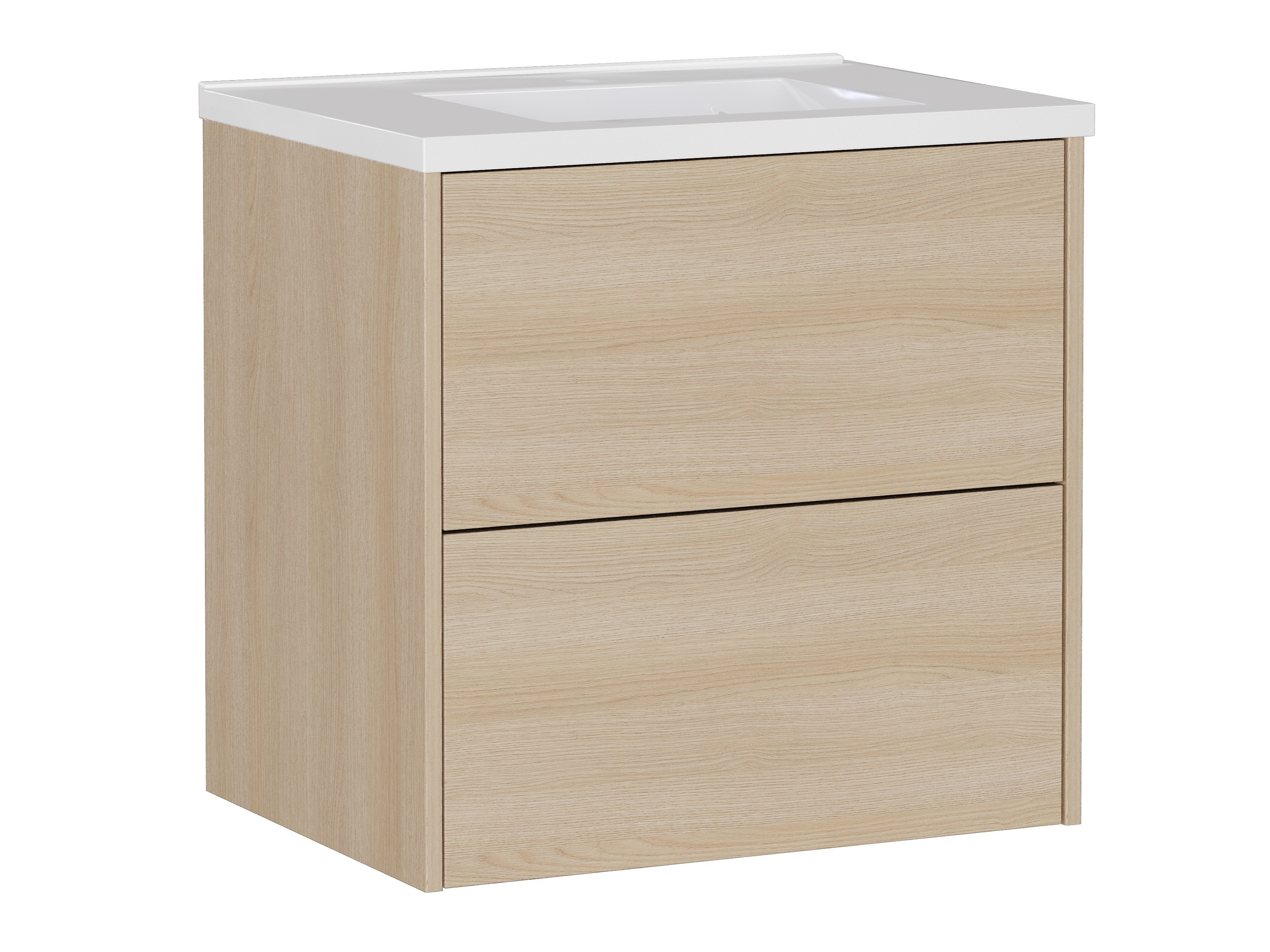 Επιτοίχιο ντουλάπι μπάνιου με υποδοχή νιπτήρα Sacramento 522 (Δρυς)