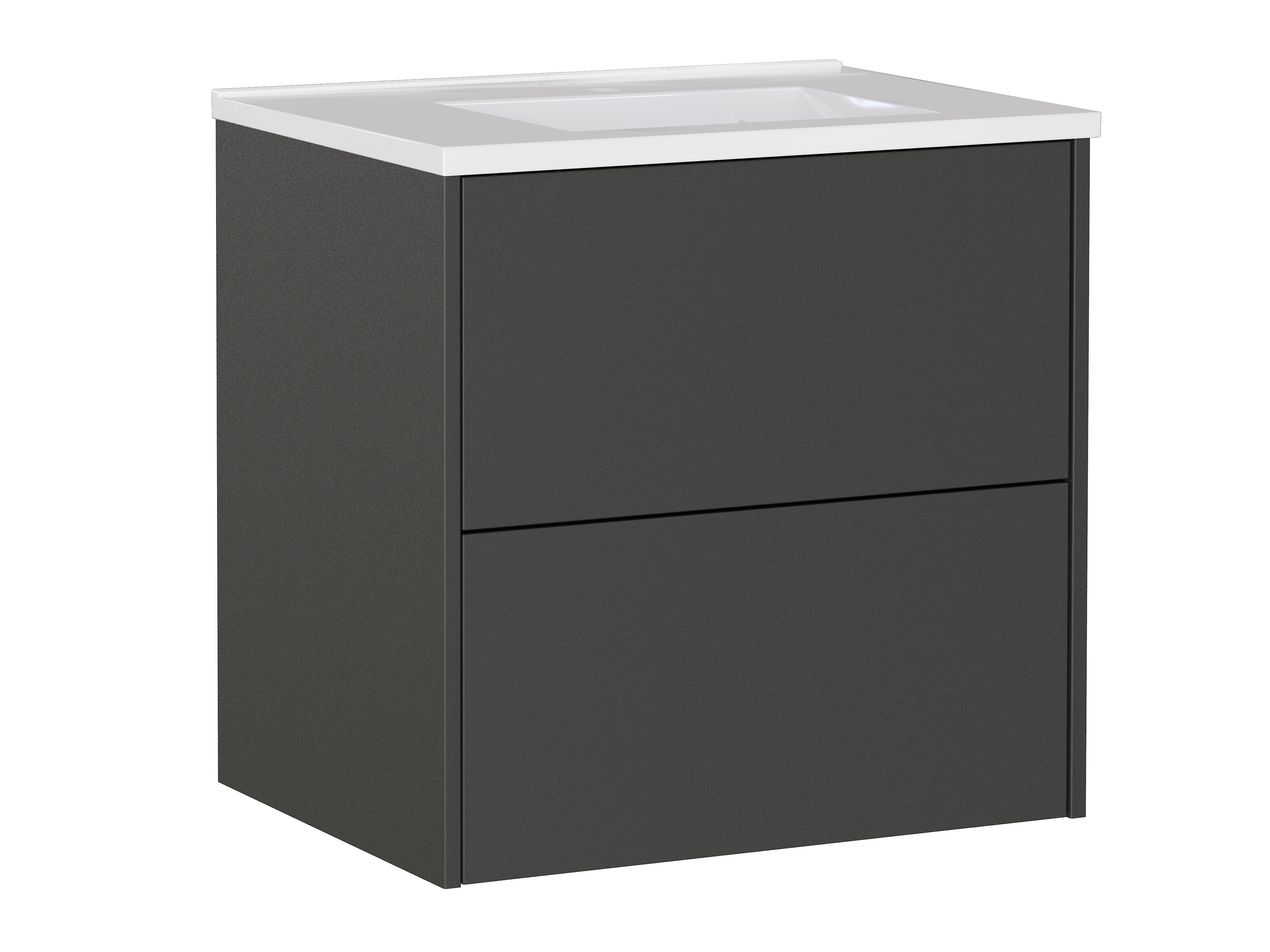 Επιτοίχιο ντουλάπι μπάνιου με υποδοχή νιπτήρα Sacramento 522 (Γραφίτης)