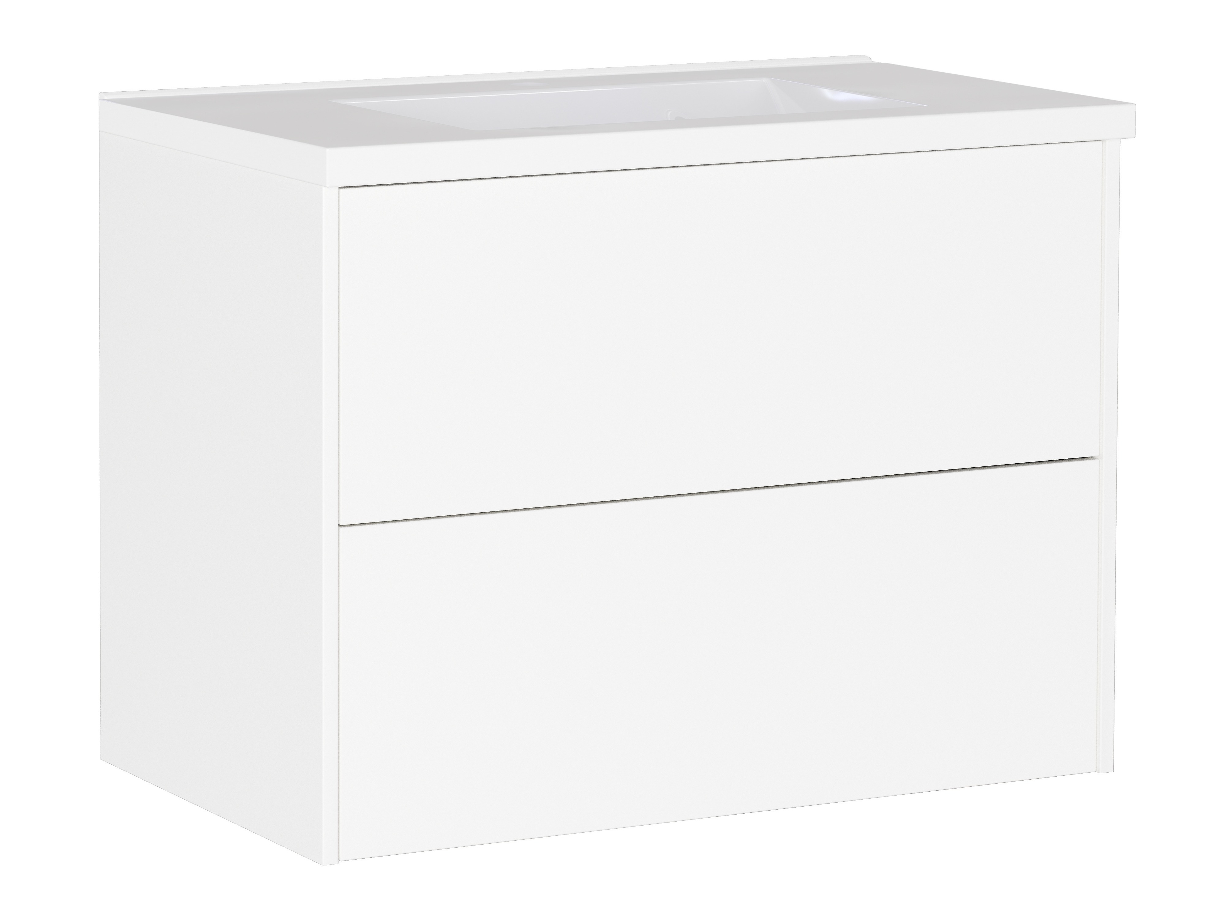 Επιτοίχιο ντουλάπι μπάνιου με υποδοχή νιπτήρα Sacramento 523 (Άσπρο)