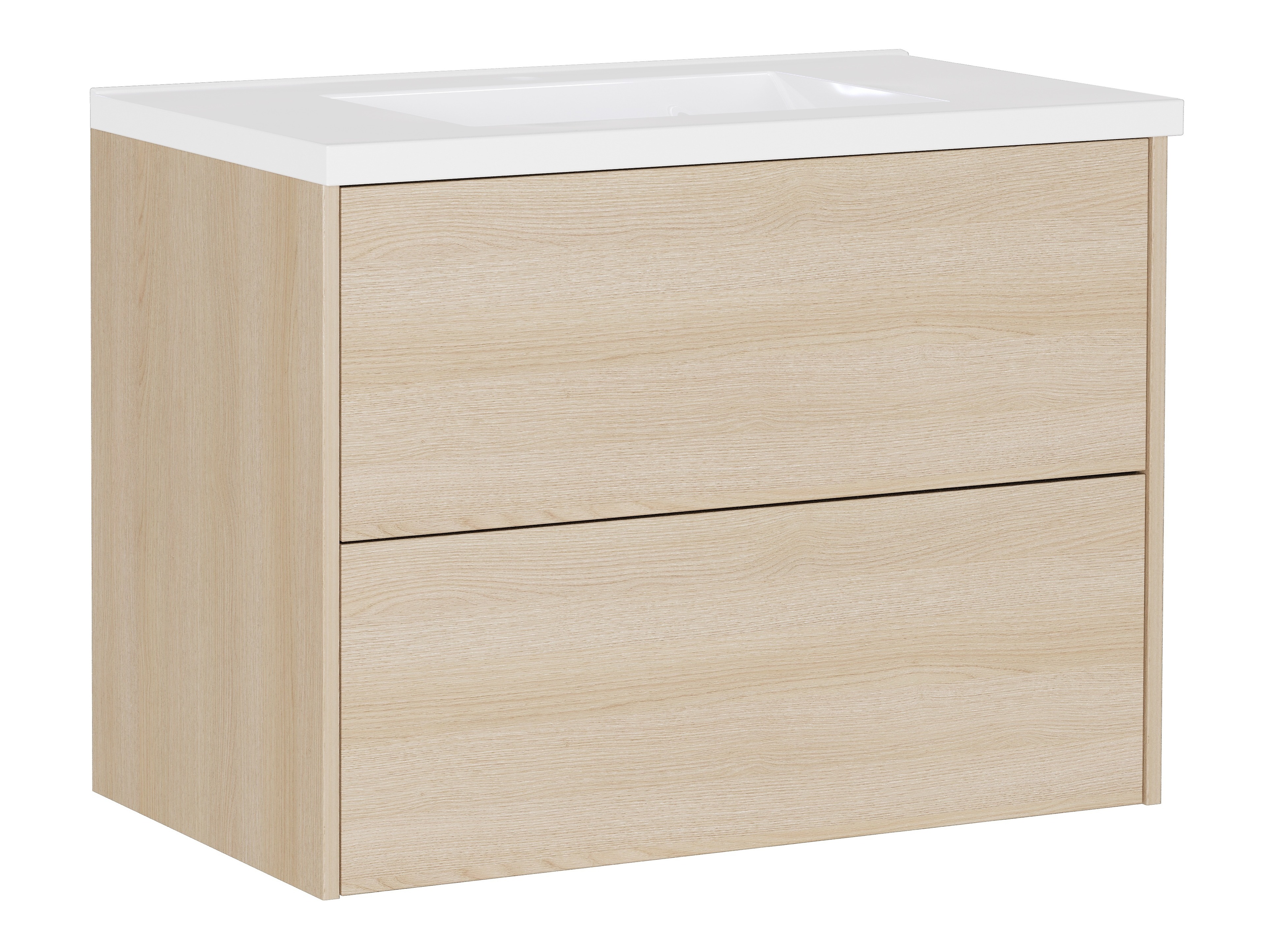 Επιτοίχιο ντουλάπι μπάνιου με υποδοχή νιπτήρα Sacramento 523 (Δρυς)