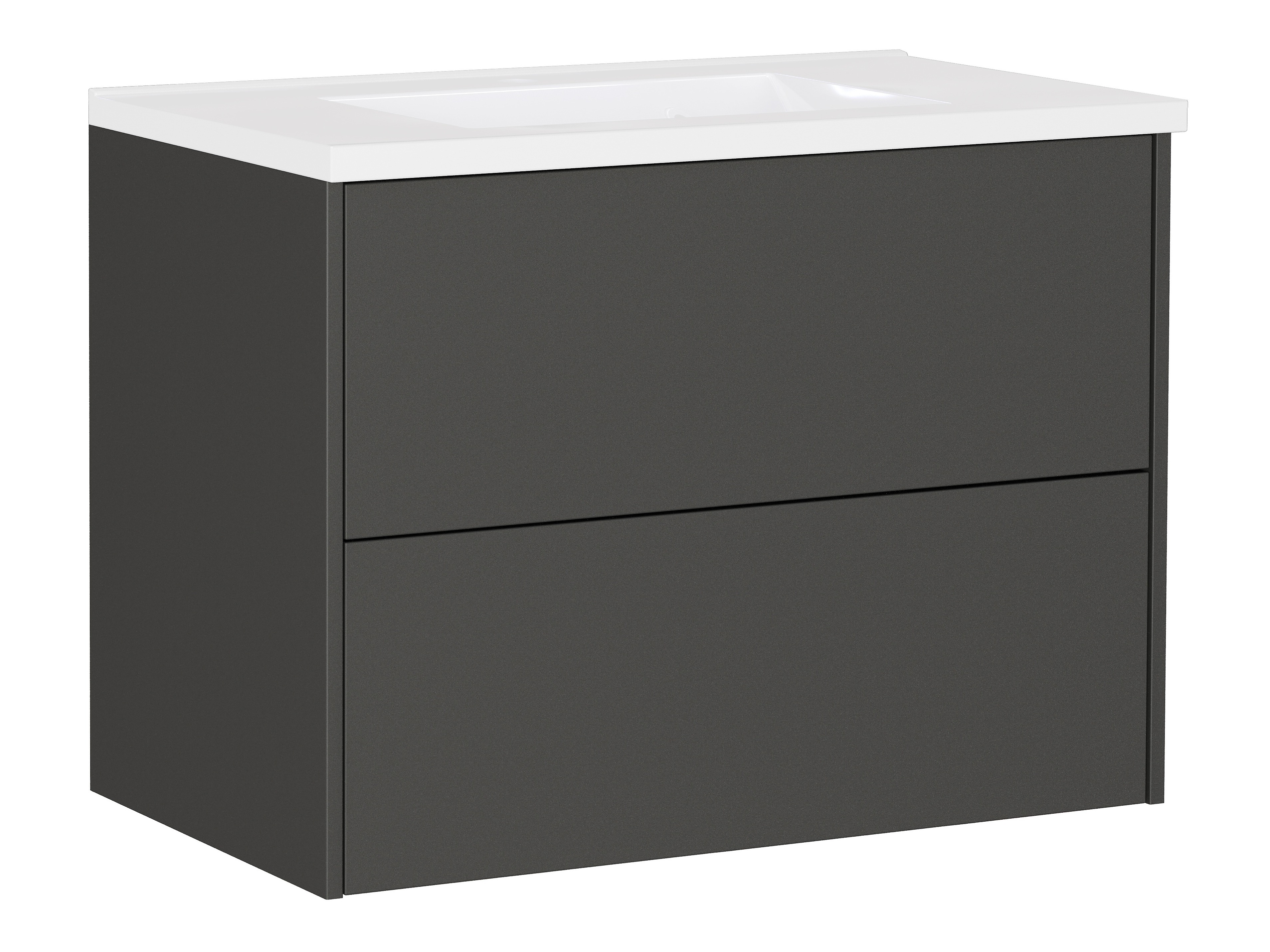 Επιτοίχιο ντουλάπι μπάνιου με υποδοχή νιπτήρα Sacramento 523 (Γραφίτης)