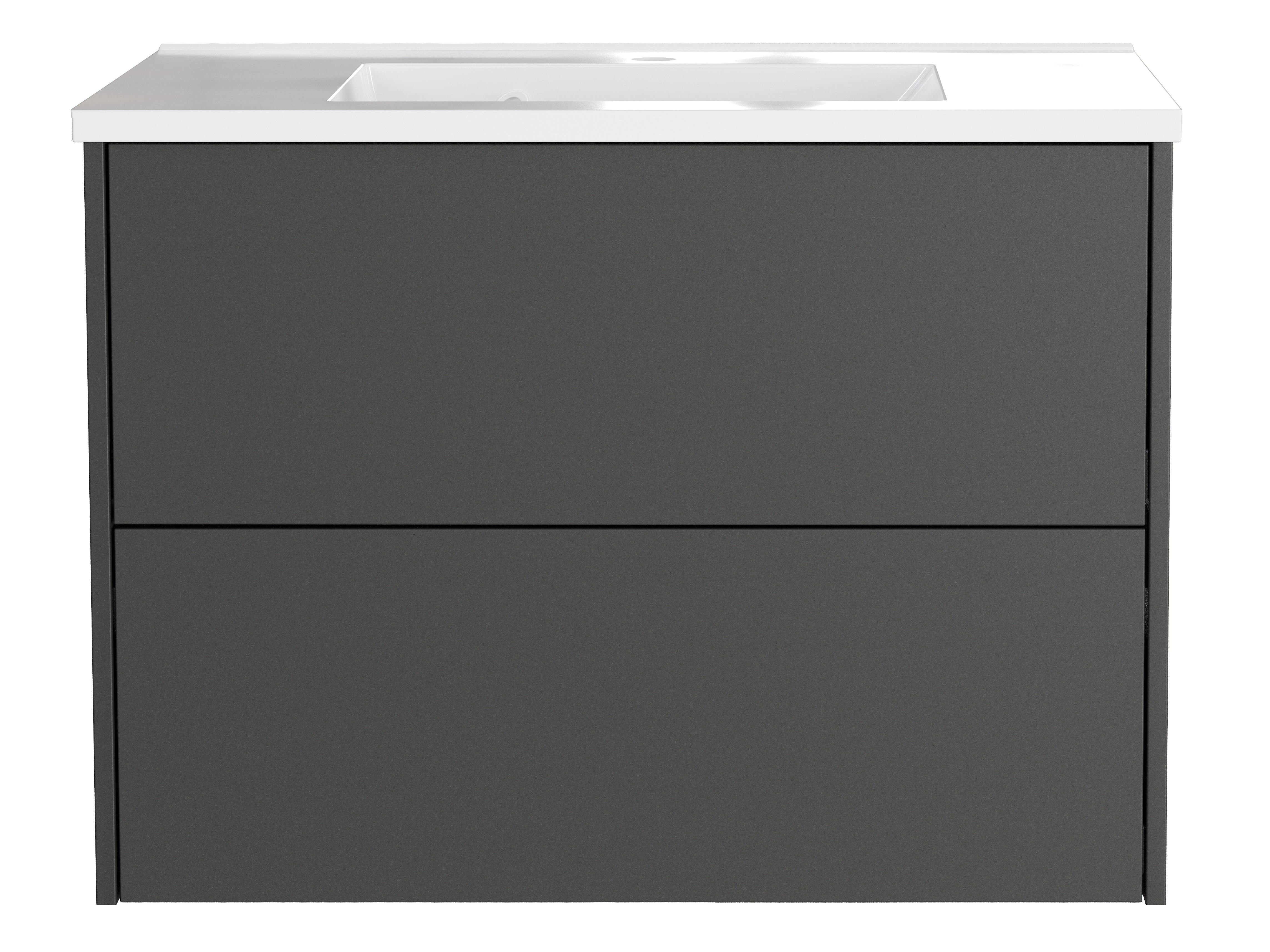 Επιτοίχιο ντουλάπι μπάνιου με υποδοχή νιπτήρα Sacramento 523 (Γραφίτης)