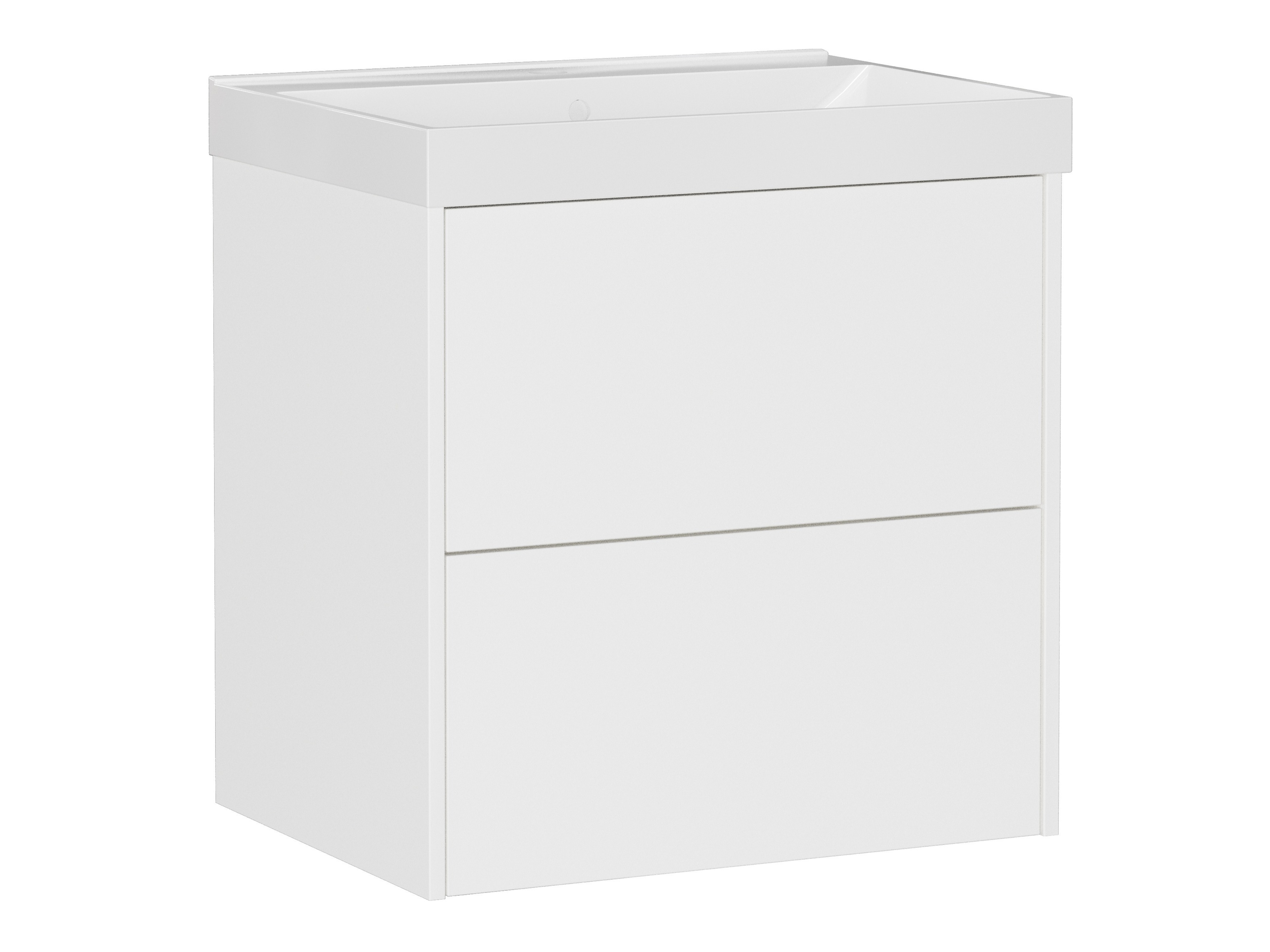 Επιτοίχιο ντουλάπι μπάνιου με υποδοχή νιπτήρα Sacramento 524 (Άσπρο)