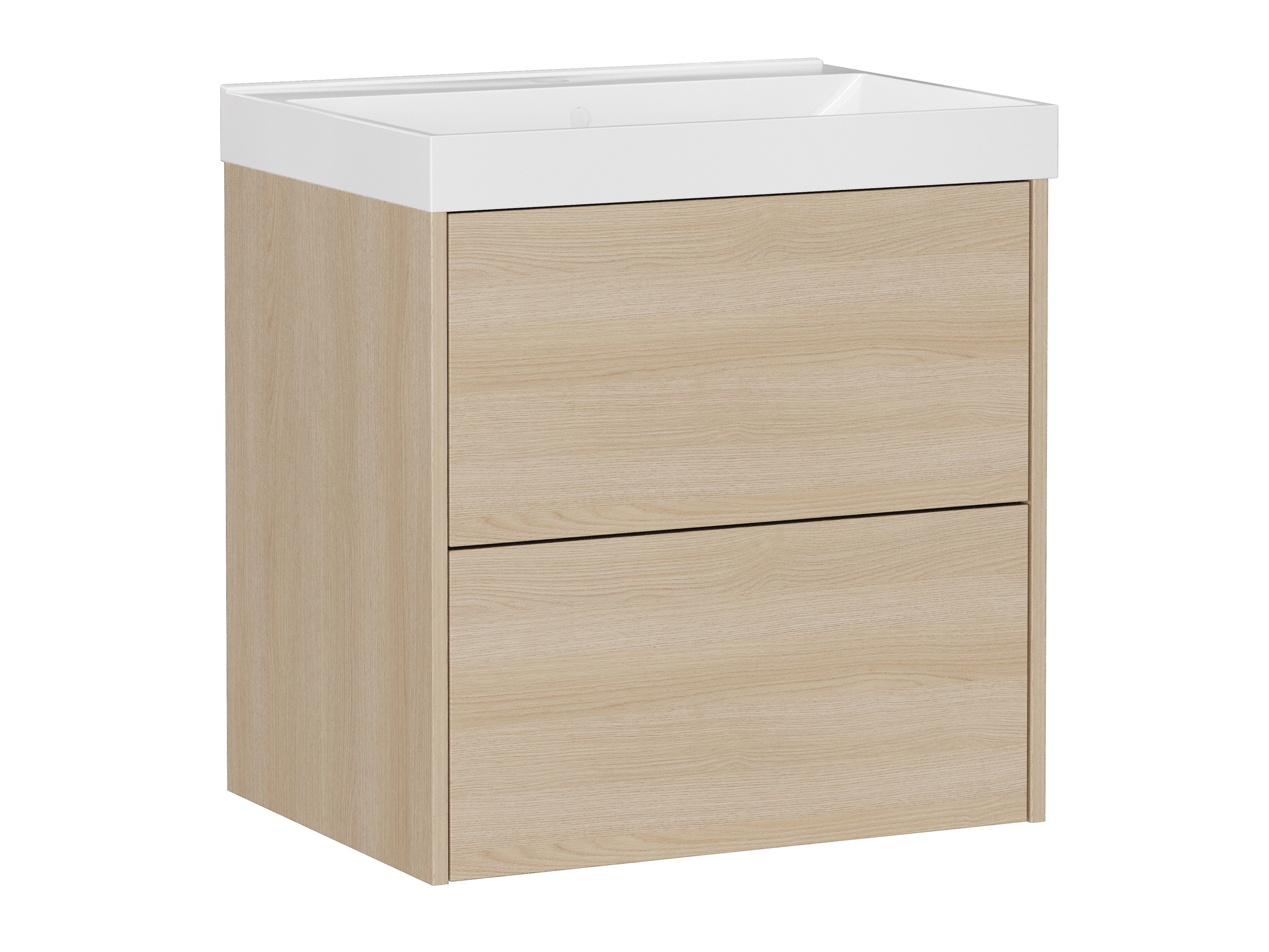 Επιτοίχιο ντουλάπι μπάνιου με υποδοχή νιπτήρα Sacramento 524 (Δρυς)