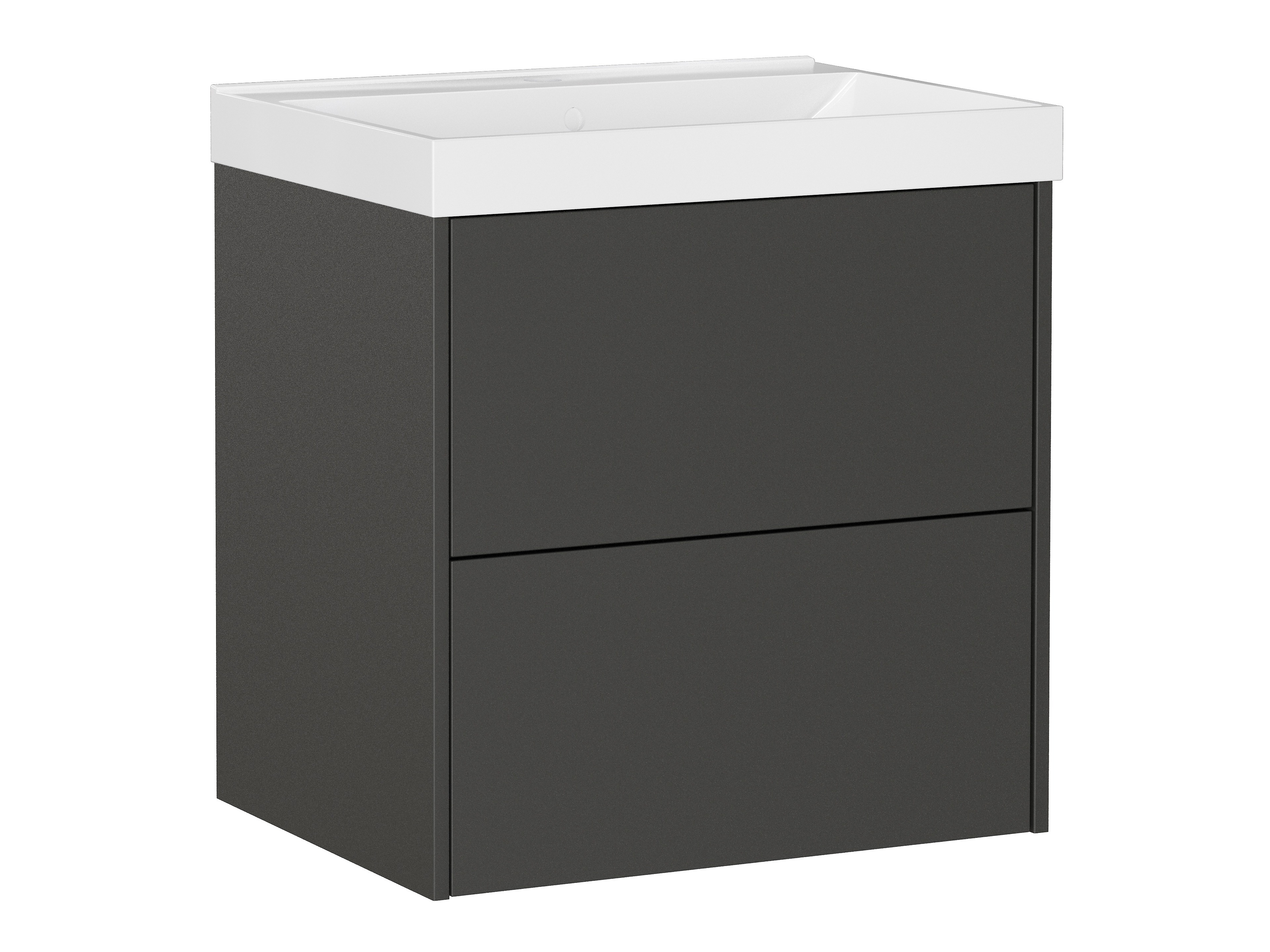 Επιτοίχιο ντουλάπι μπάνιου με υποδοχή νιπτήρα Sacramento 524 (Γραφίτης)