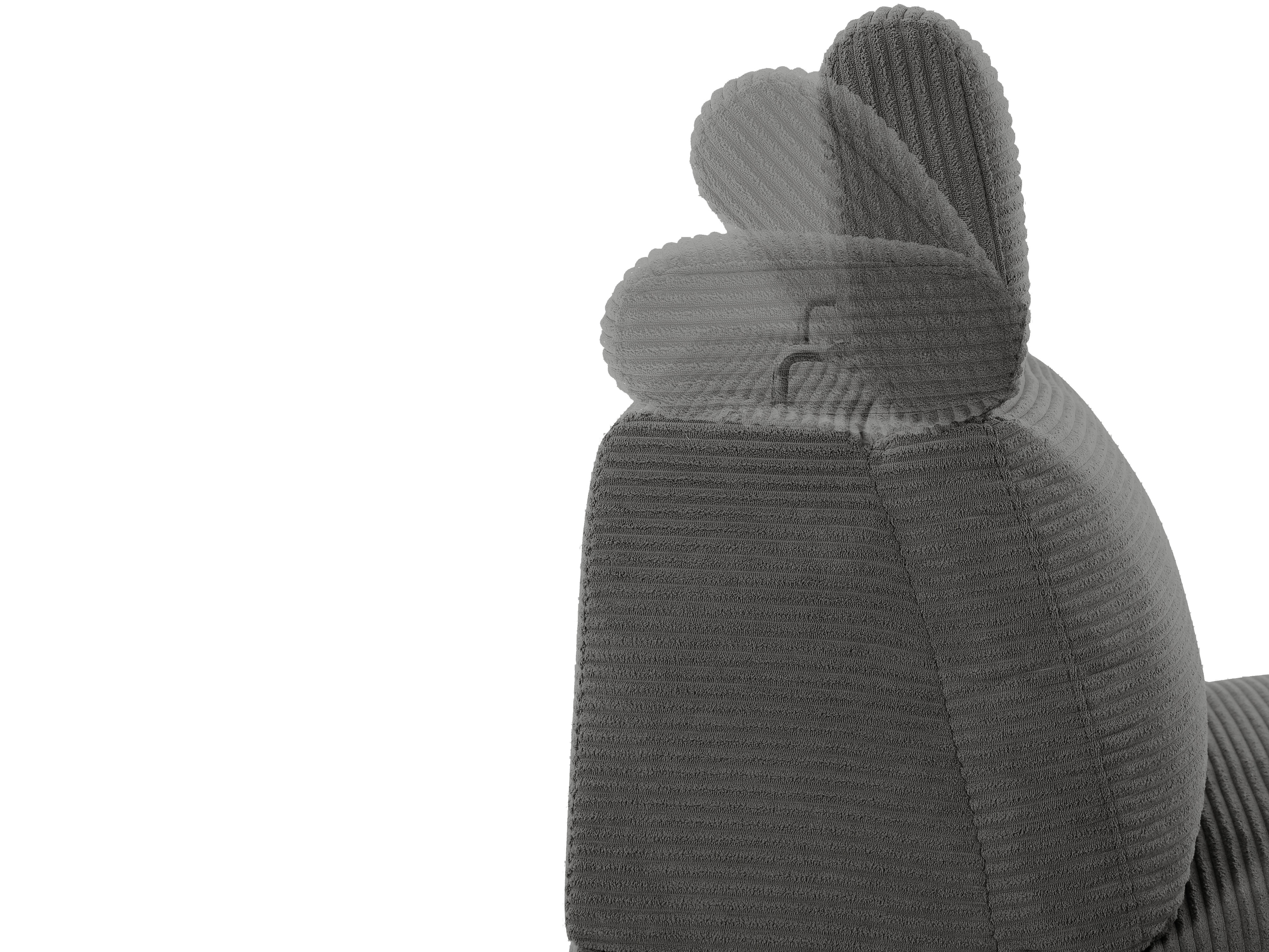 Ρυθμιζόμενος γωνιακός καναπές Denton 1509 (Ανθρακί)