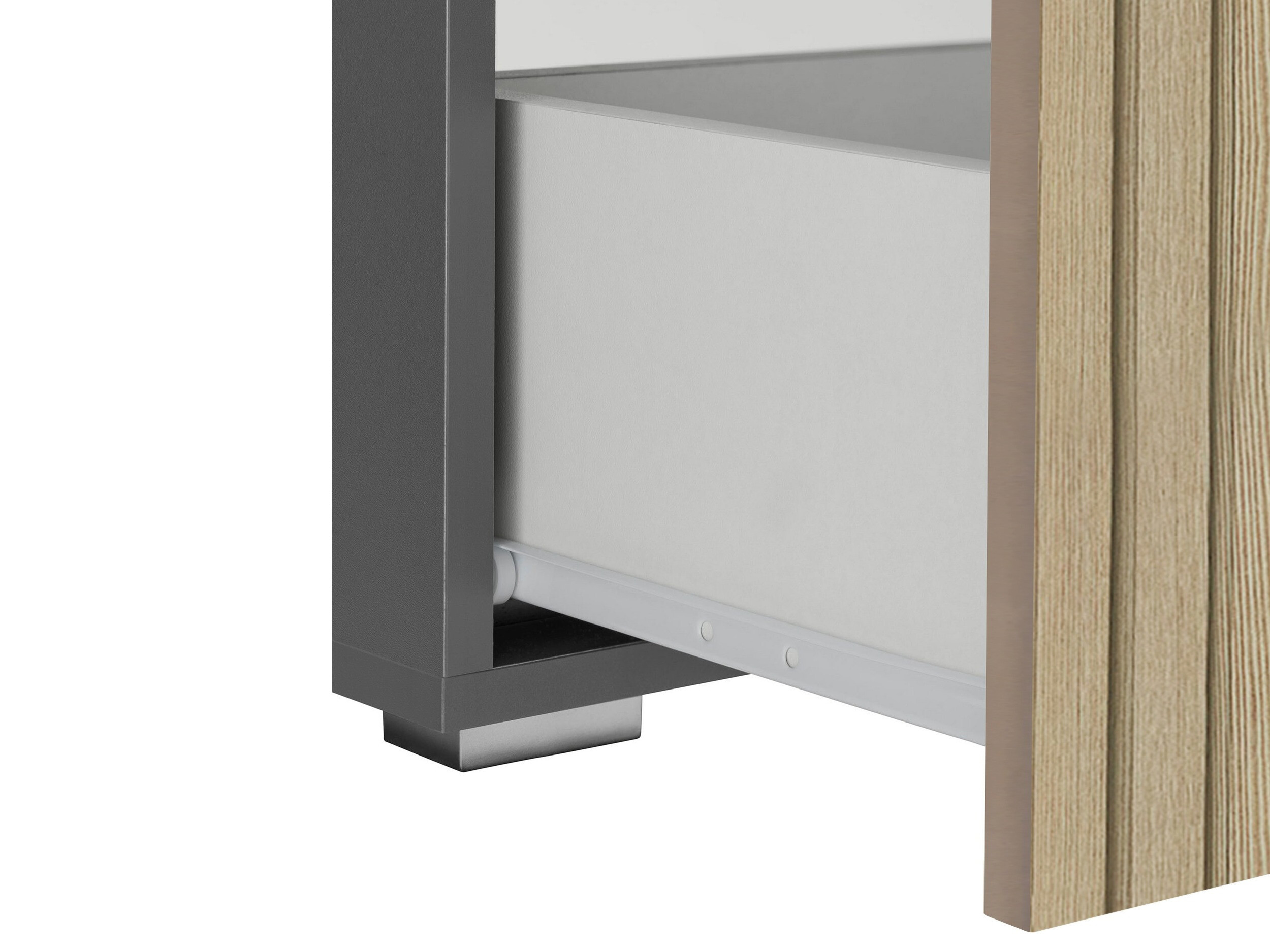 Όρθιο ντουλάπι νιπτήρα μπάνιου Soncamu 110 (Ανθρακί + Ελαφριά δρυς)