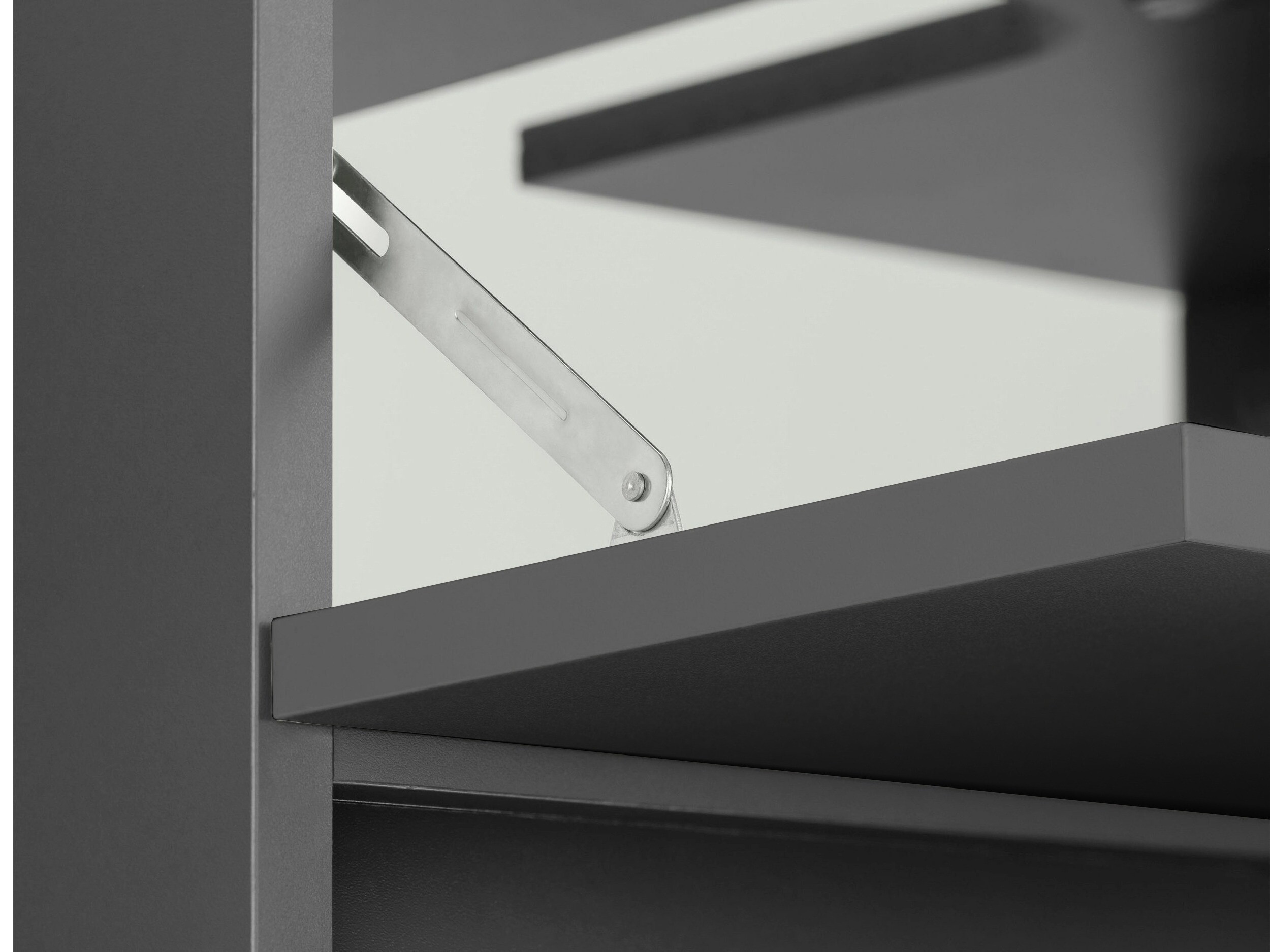 Όρθιο ντουλάπι νιπτήρα μπάνιου Soncamu 110 (Ανθρακί + Ελαφριά δρυς)