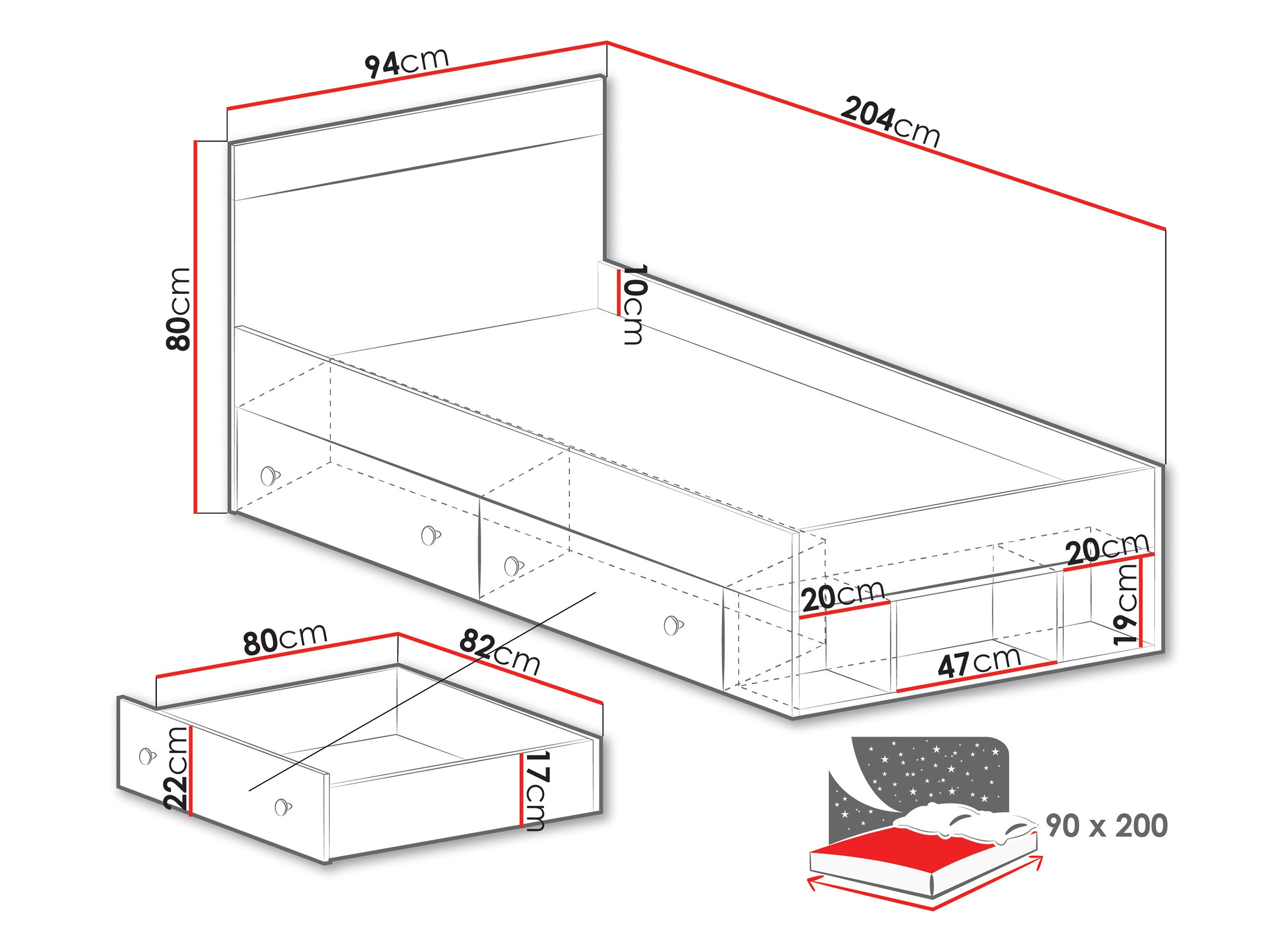 Κρεβάτι Tesmonu 113
