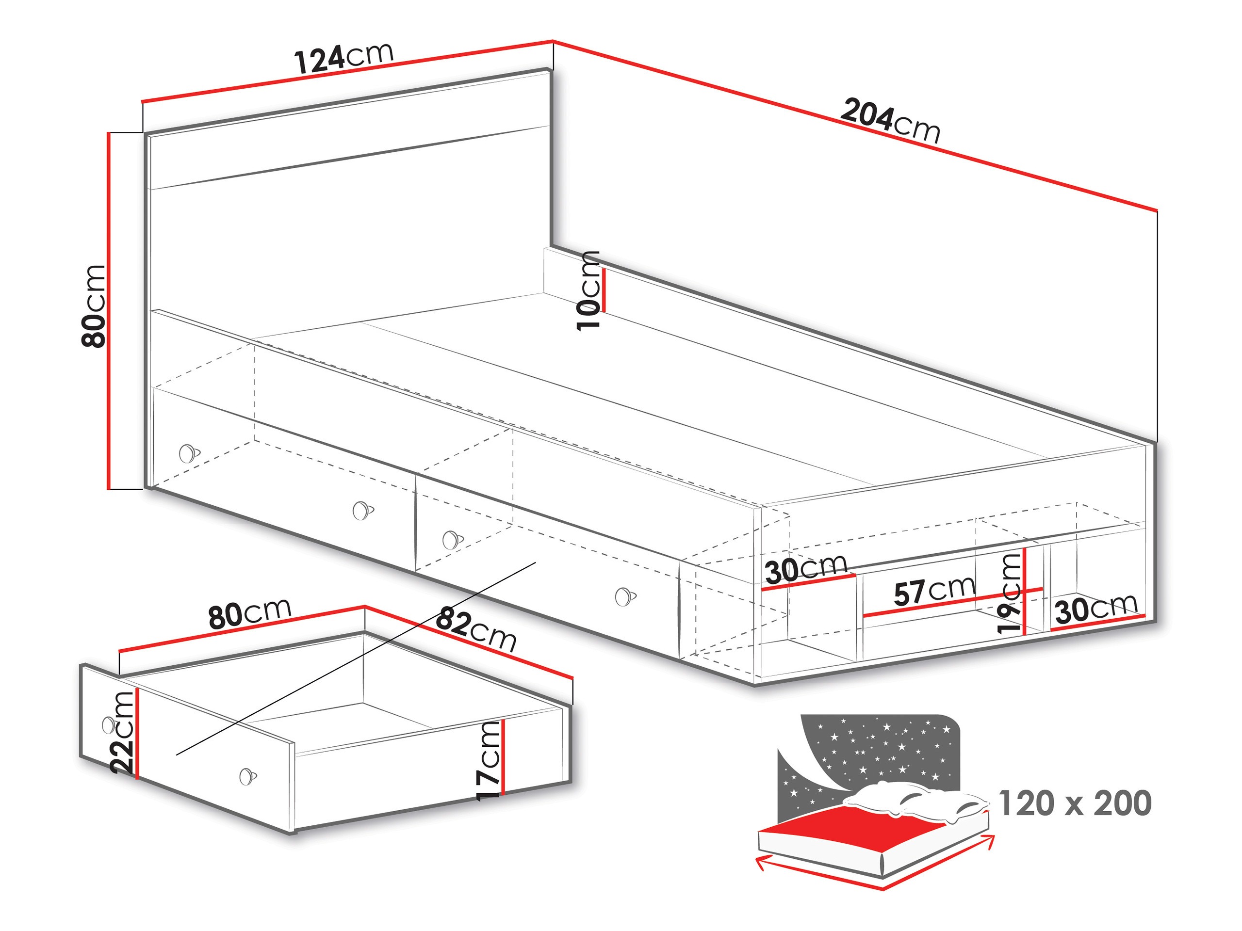 Κρεβάτι Tesmonu 114