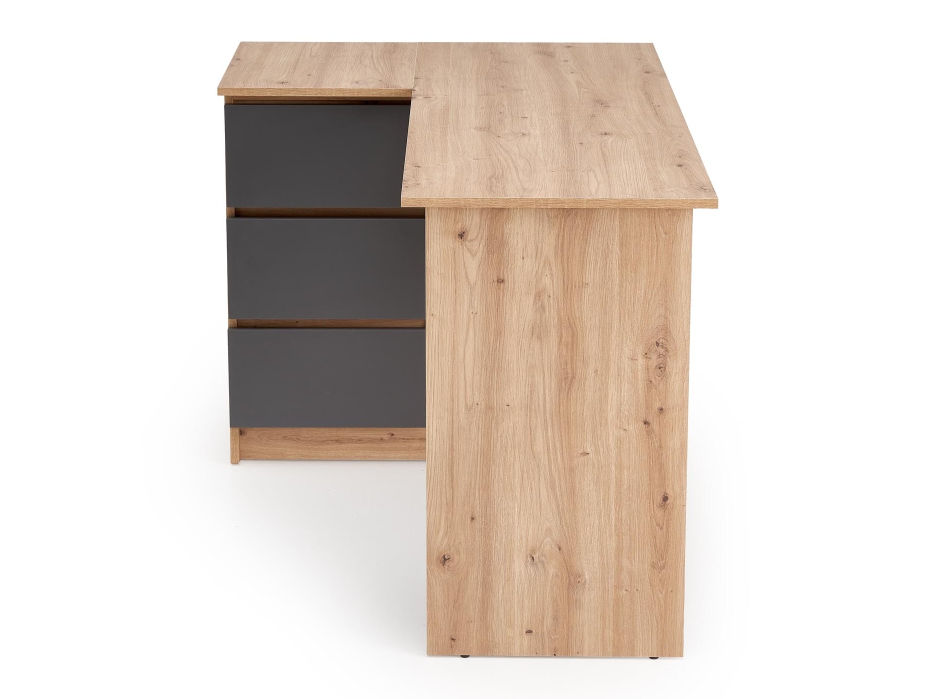 Corner desk Houston 1950 (Graphite + Artisan oak)