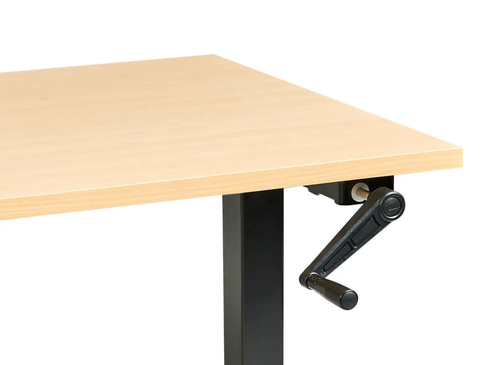 Γραφείο με ρυθμιζόμενο ύψος Berwyn 2864 (Ανοιχτό χρώμα ξύλου + Μαύρο)