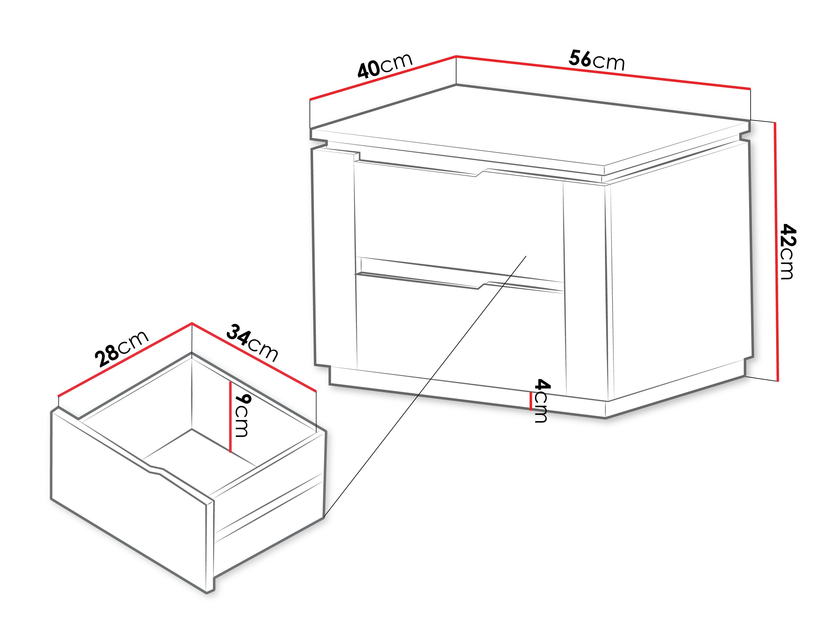Bedside table Comfivo Ovitas
