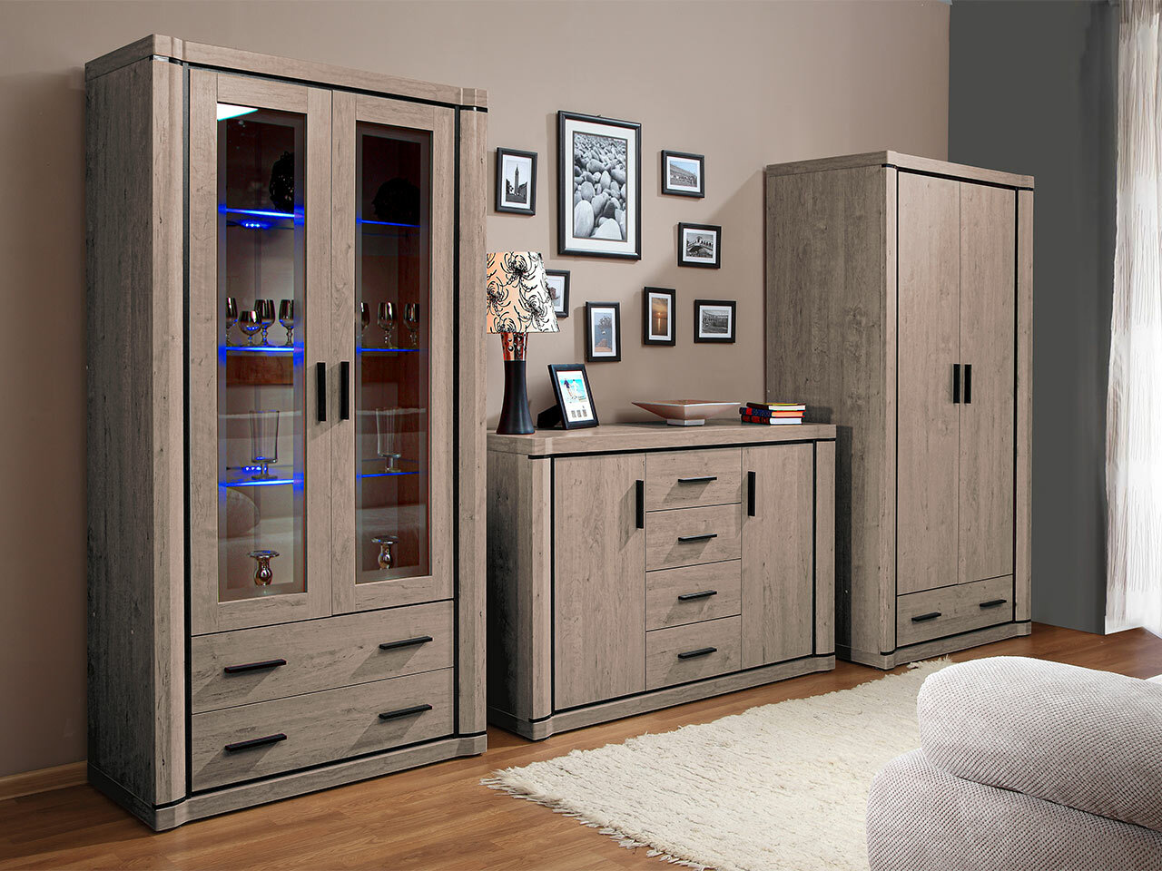 Chest of drawers Lorelie 104 (Trufel oak)
