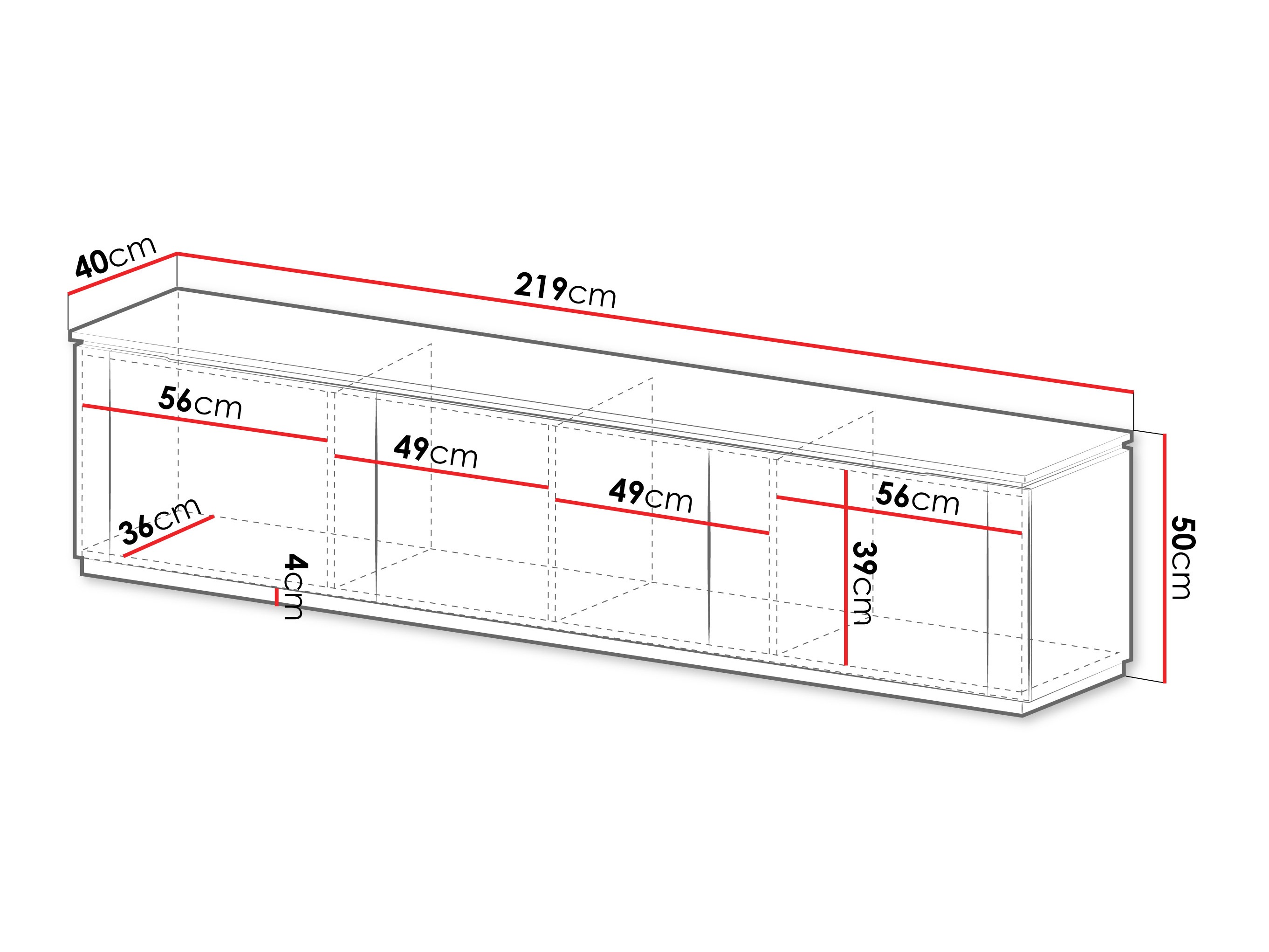 Έπιπλο τηλεόρασης Comfivo Ovitas
