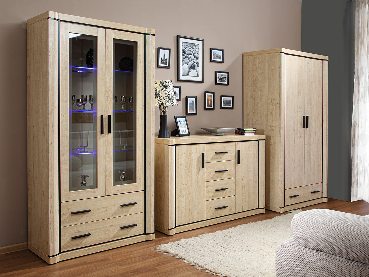 Living room set Lorelie 125 (Sonoma oak)