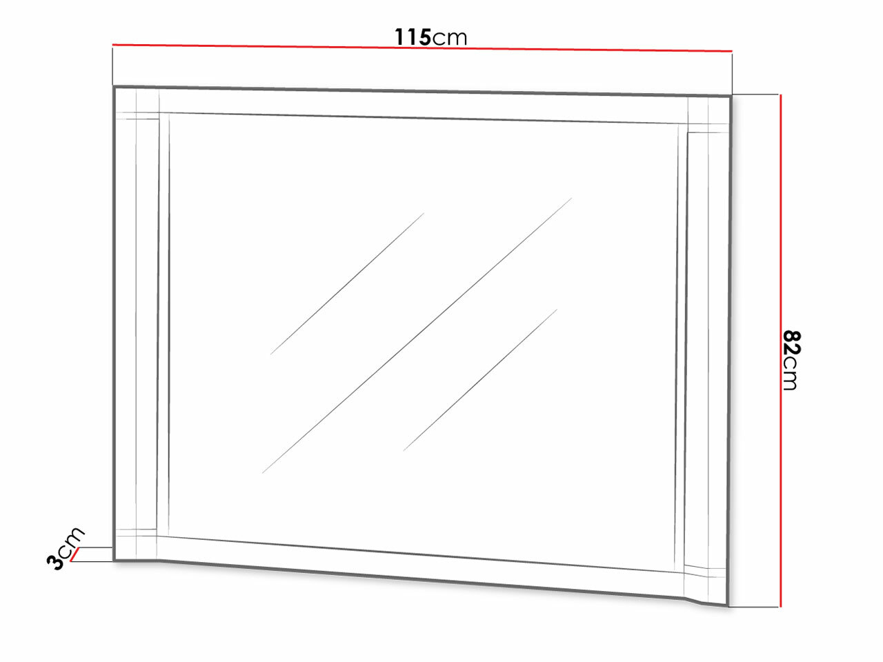 Mirror Lorelie 108 (Trufel oak)