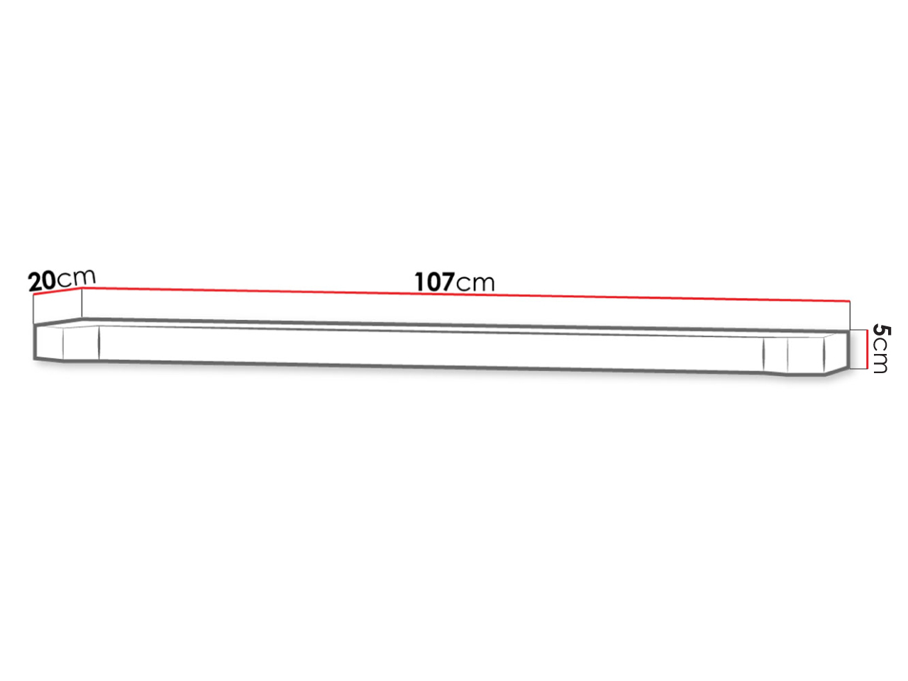 Ράφι τοίχου Lorelie 109 (Τρούφελο δρυς)