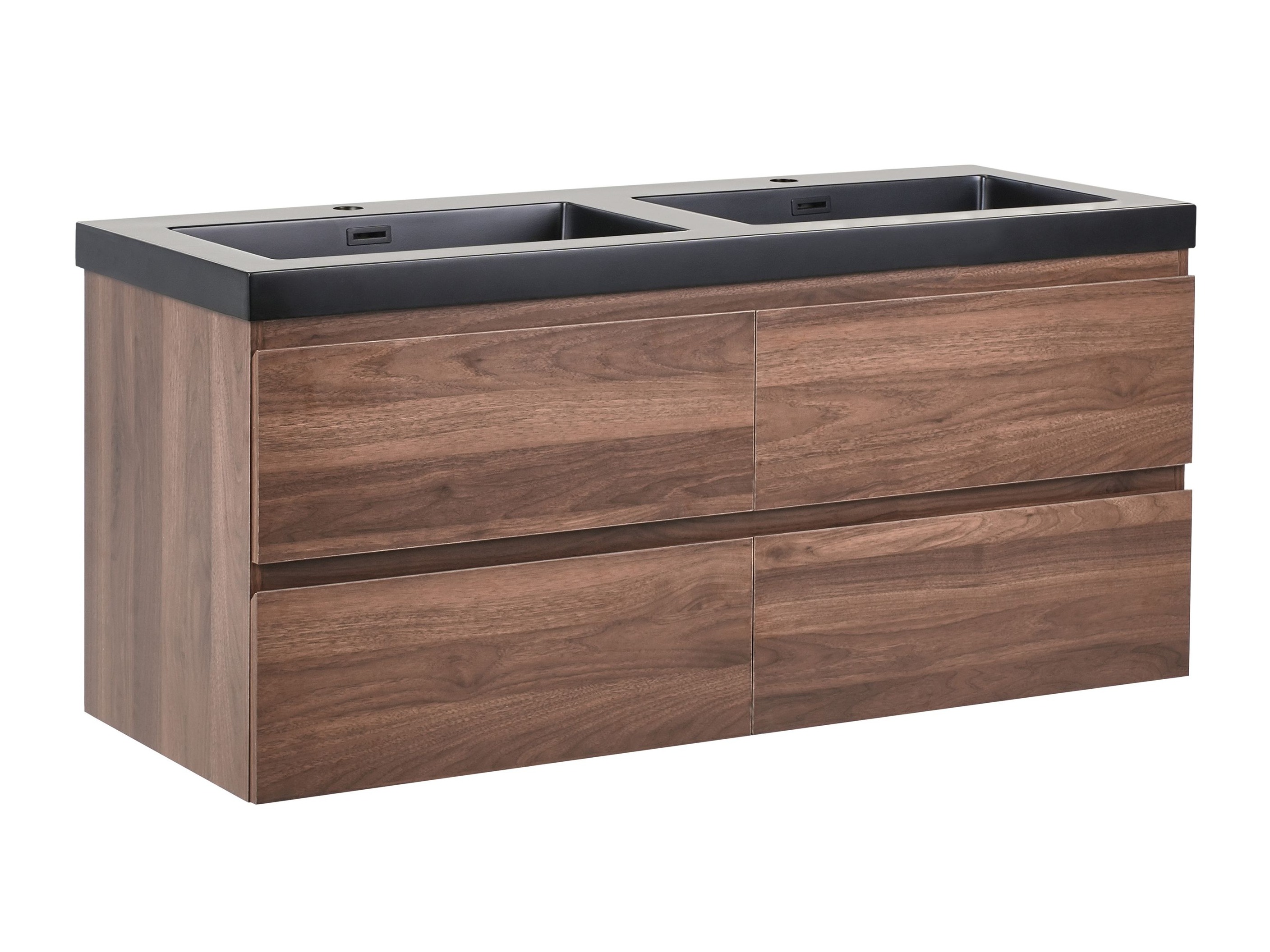 Επιτοίχιο ντουλάπι μπάνιου με υποδοχή νιπτήρα Berwyn 2873 (Σκούρο καφέ)