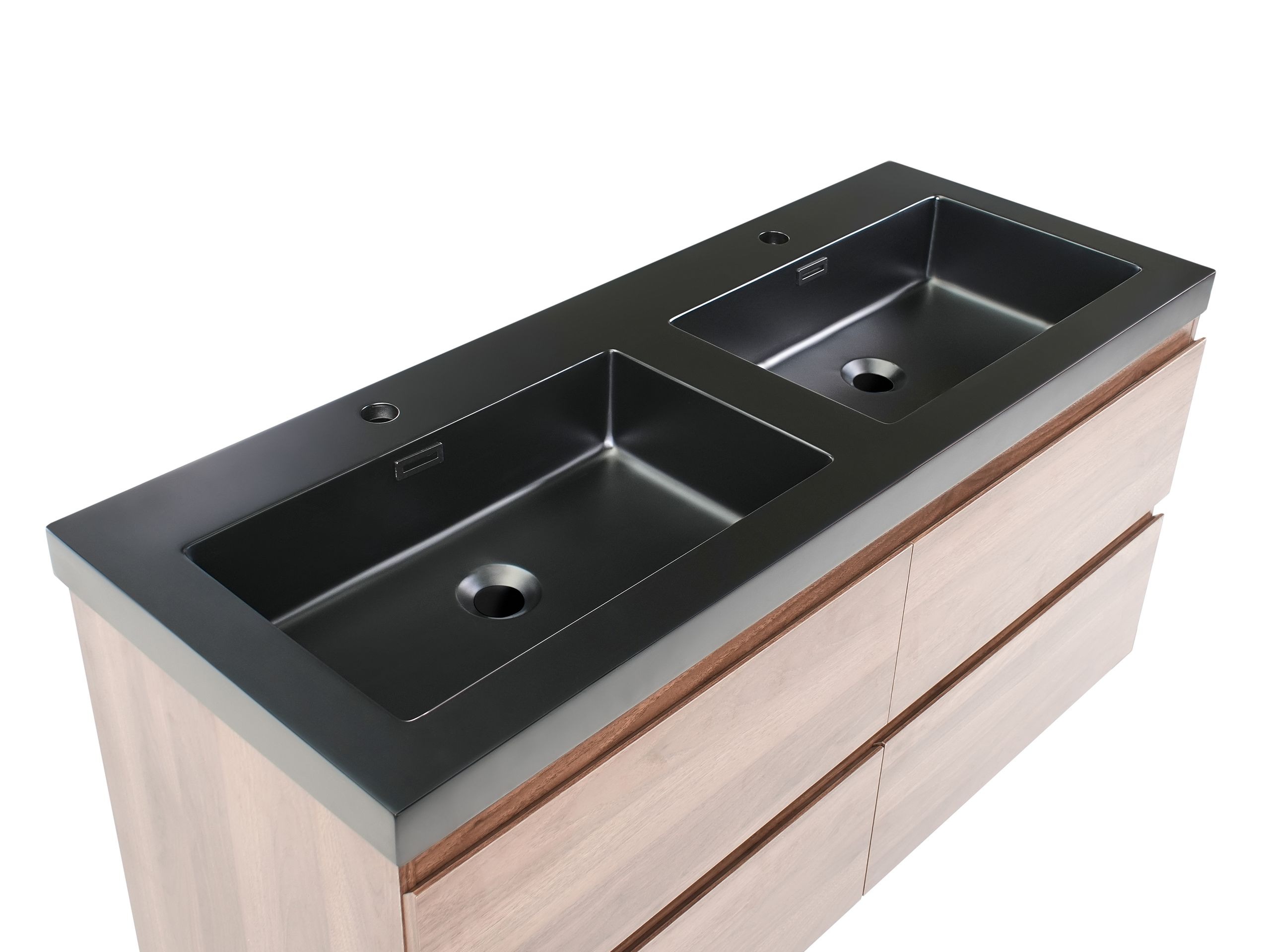 Επιτοίχιο ντουλάπι μπάνιου με υποδοχή νιπτήρα Berwyn 2873 (Σκούρο καφέ)