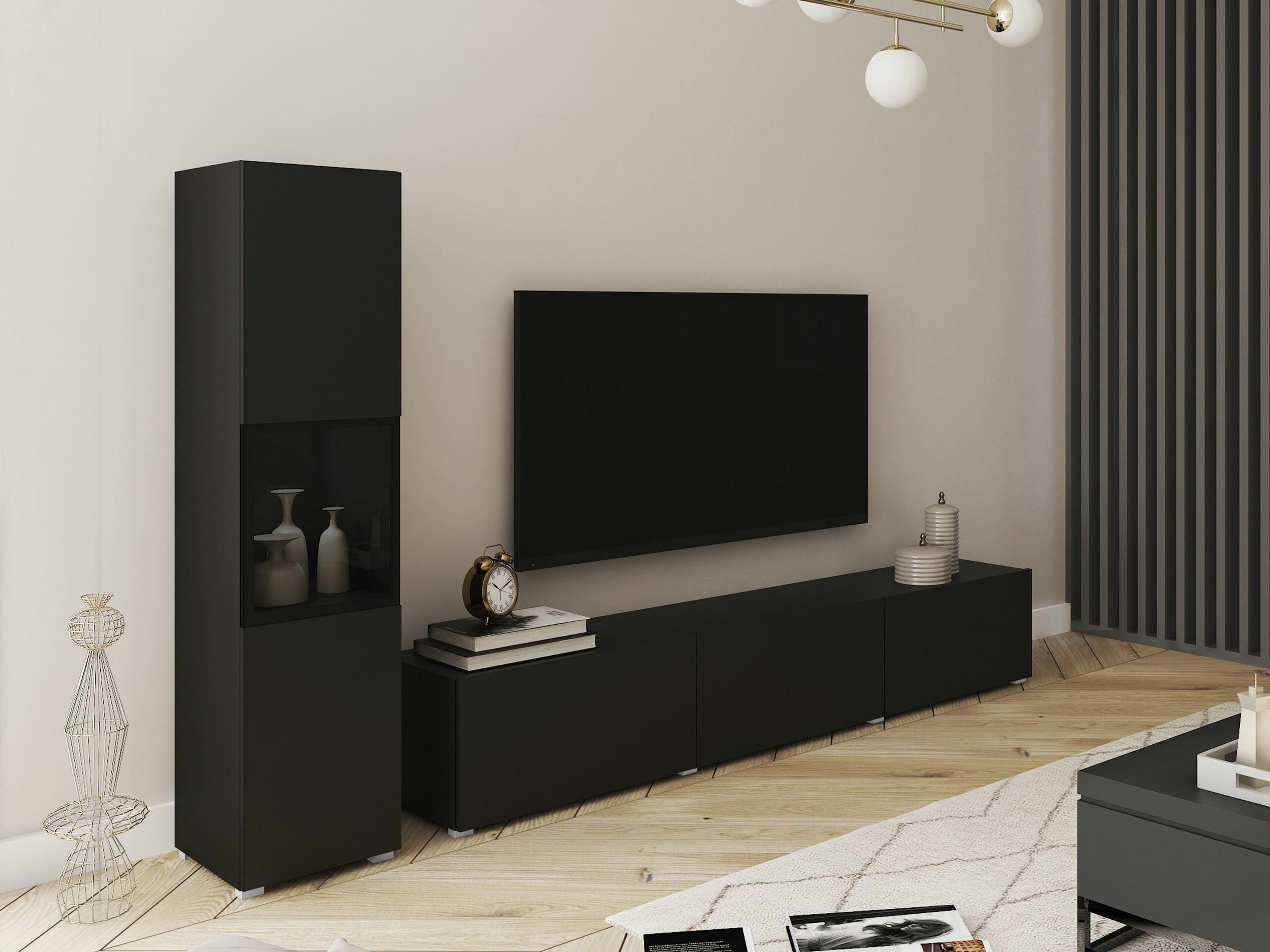 Σετ επίπλων σαλονιού Sarasota 192 (Γραφίτης)