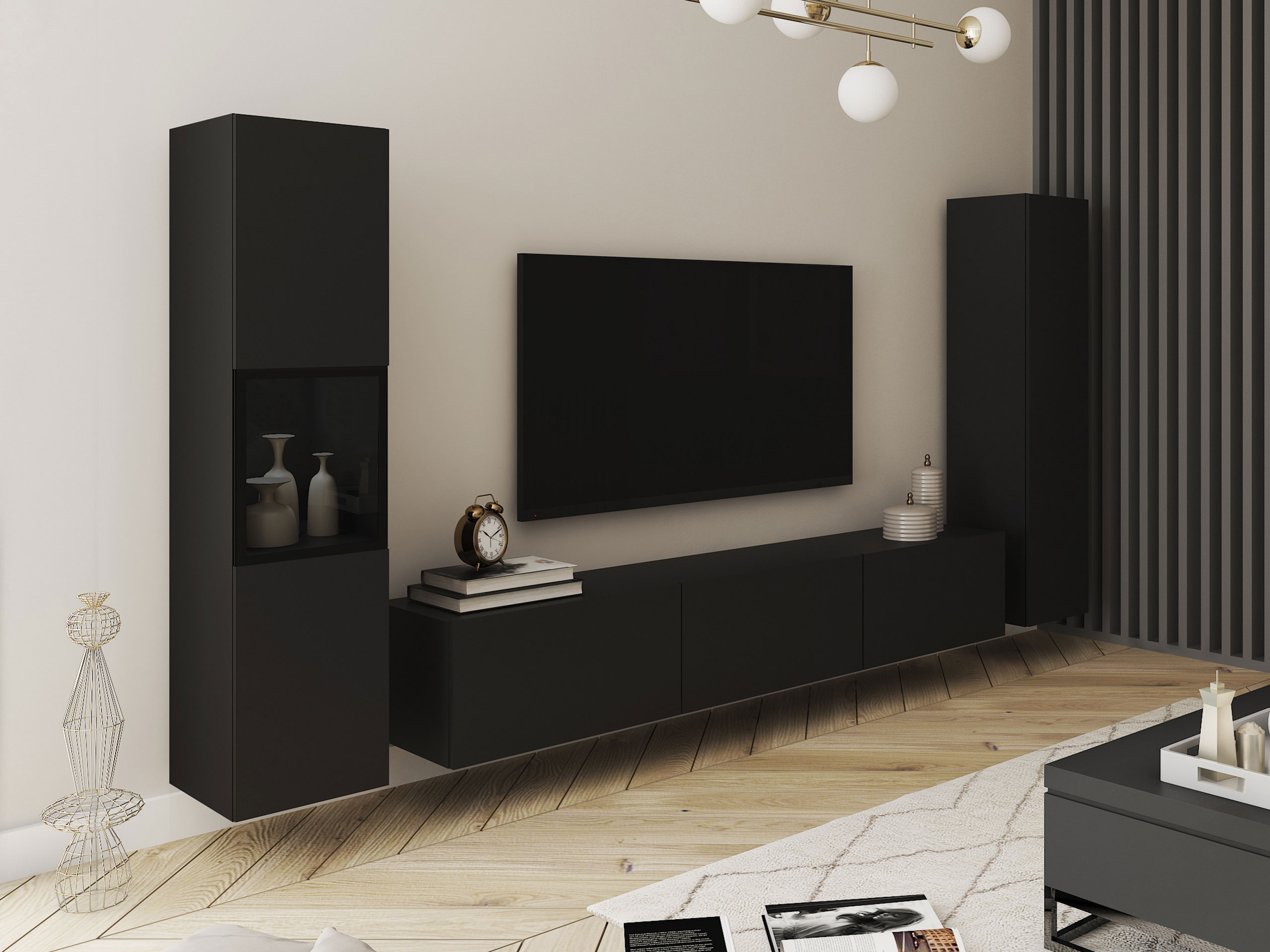 Σετ επίπλων σαλονιού Sarasota 193 (Γραφίτης)