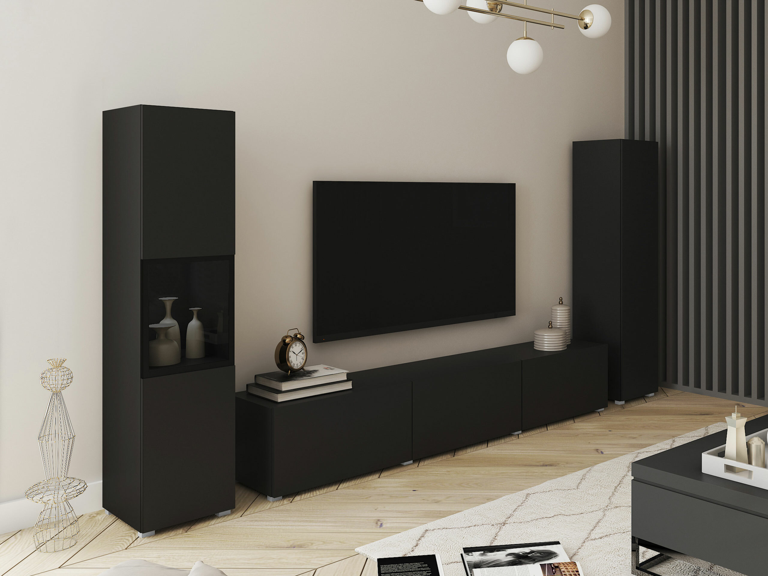 Σετ επίπλων σαλονιού Sarasota 193 (Γραφίτης)