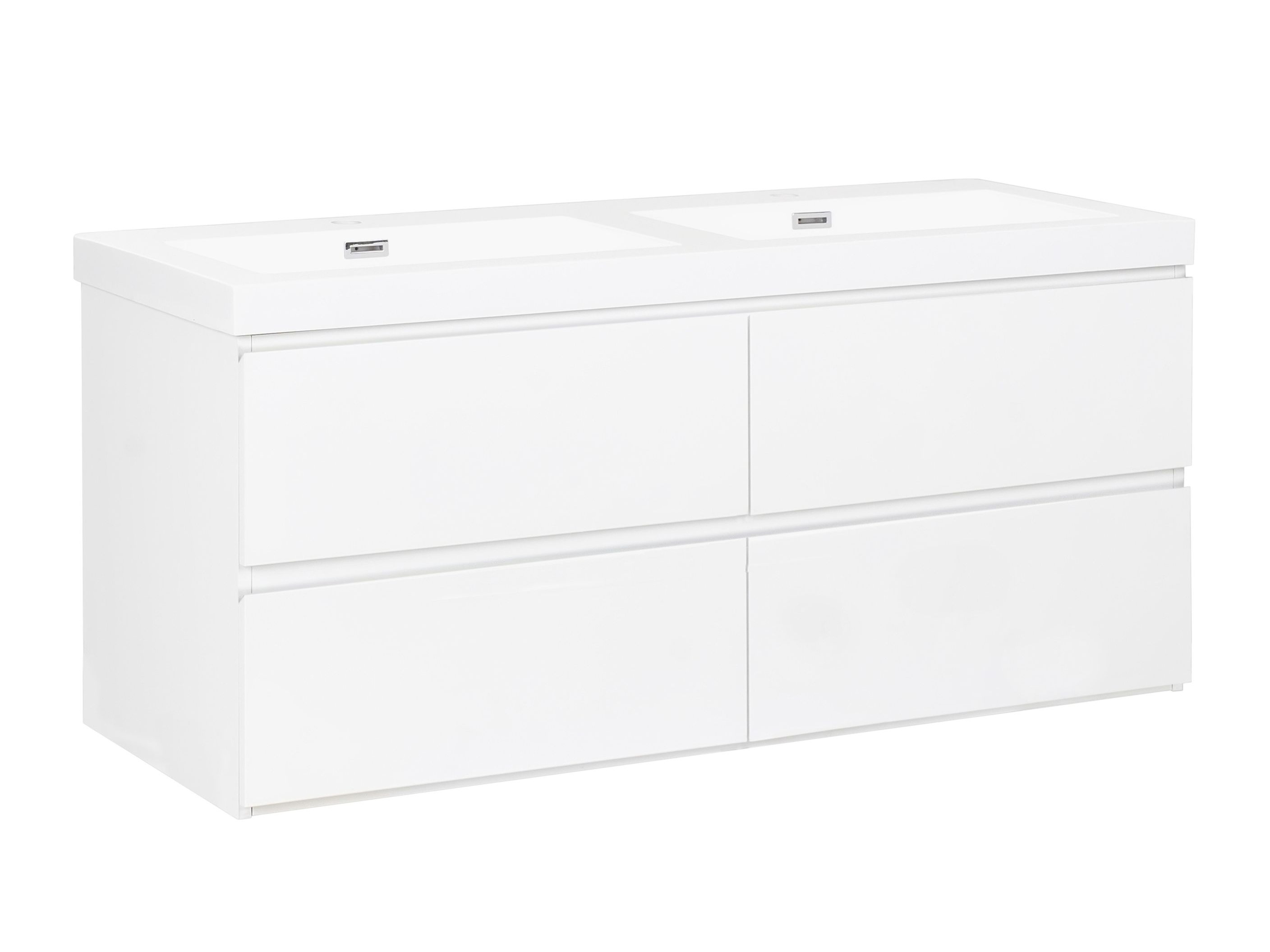 Wall-mounted bathroom cabinet for washbasin Berwyn 2873 (White)