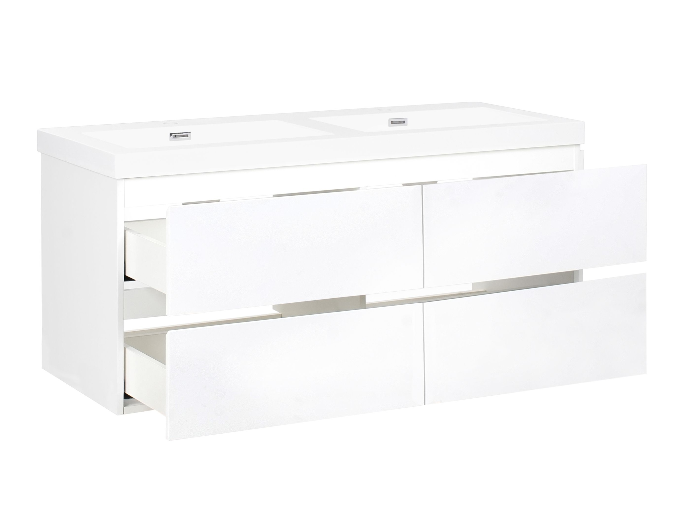 Wall-mounted bathroom cabinet for washbasin Berwyn 2873 (White)