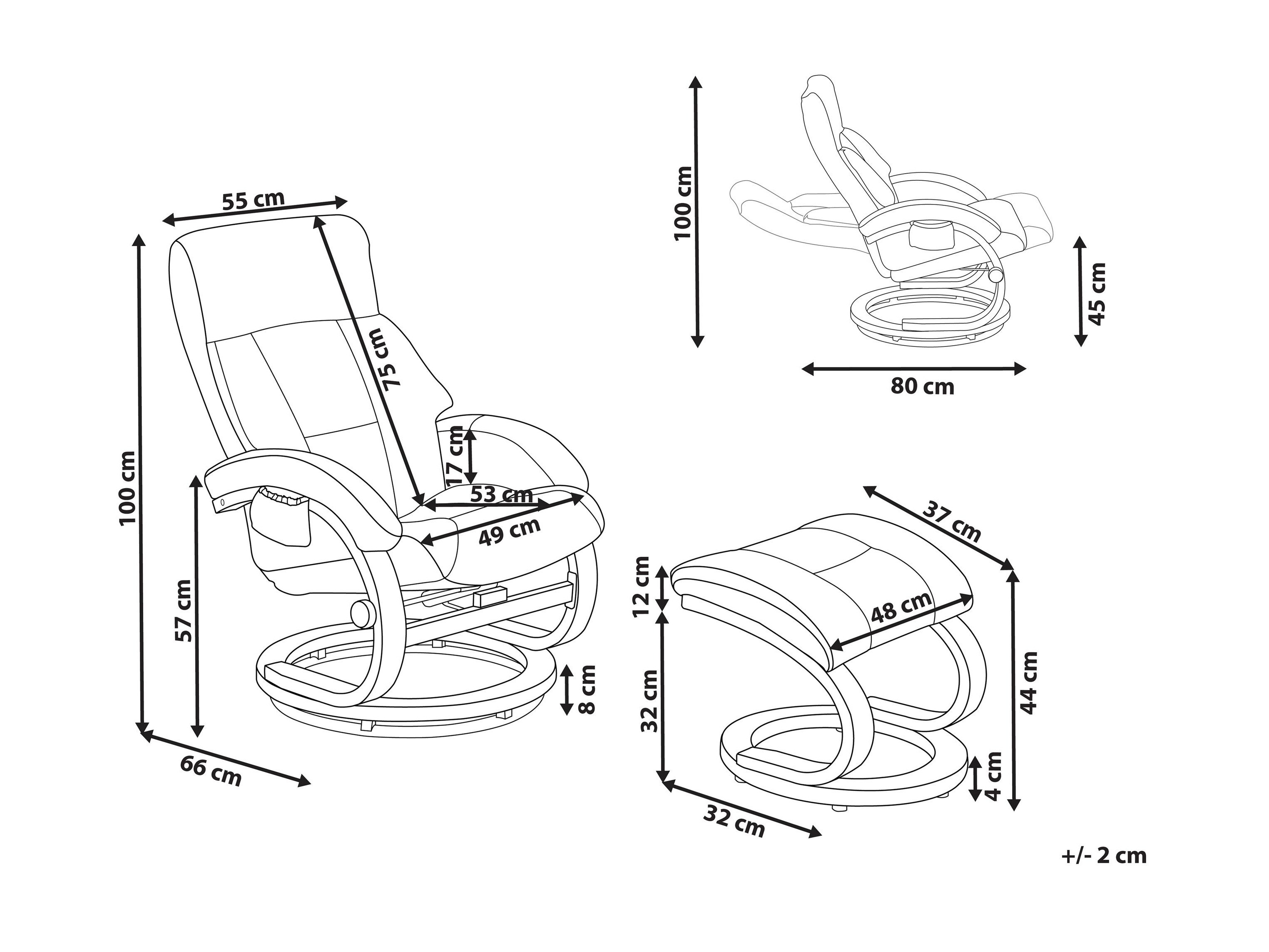 Πολυθρόνα Berwyn 877 (Μαύρο)