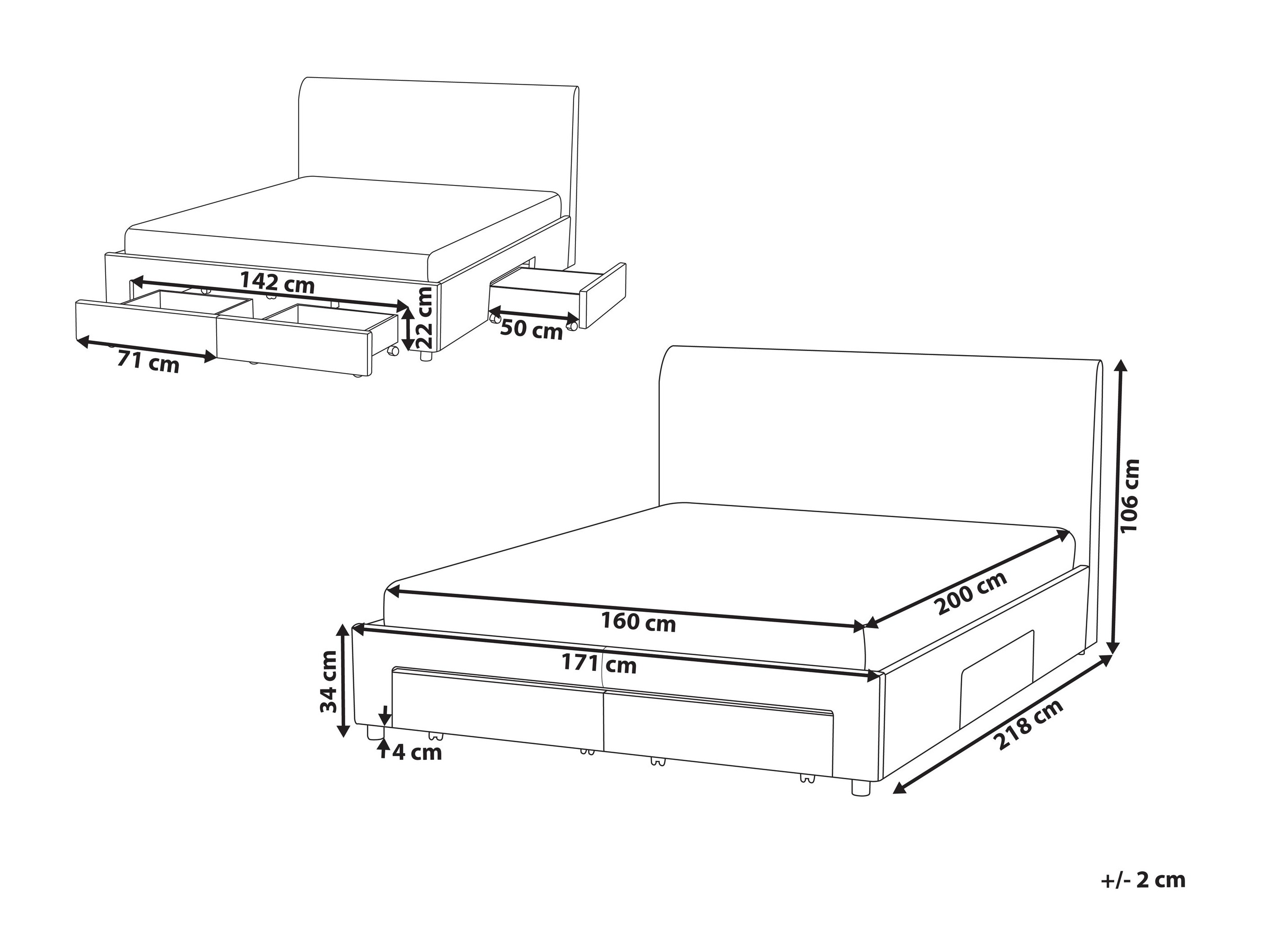 Bed Berwyn 2875 (Beige)