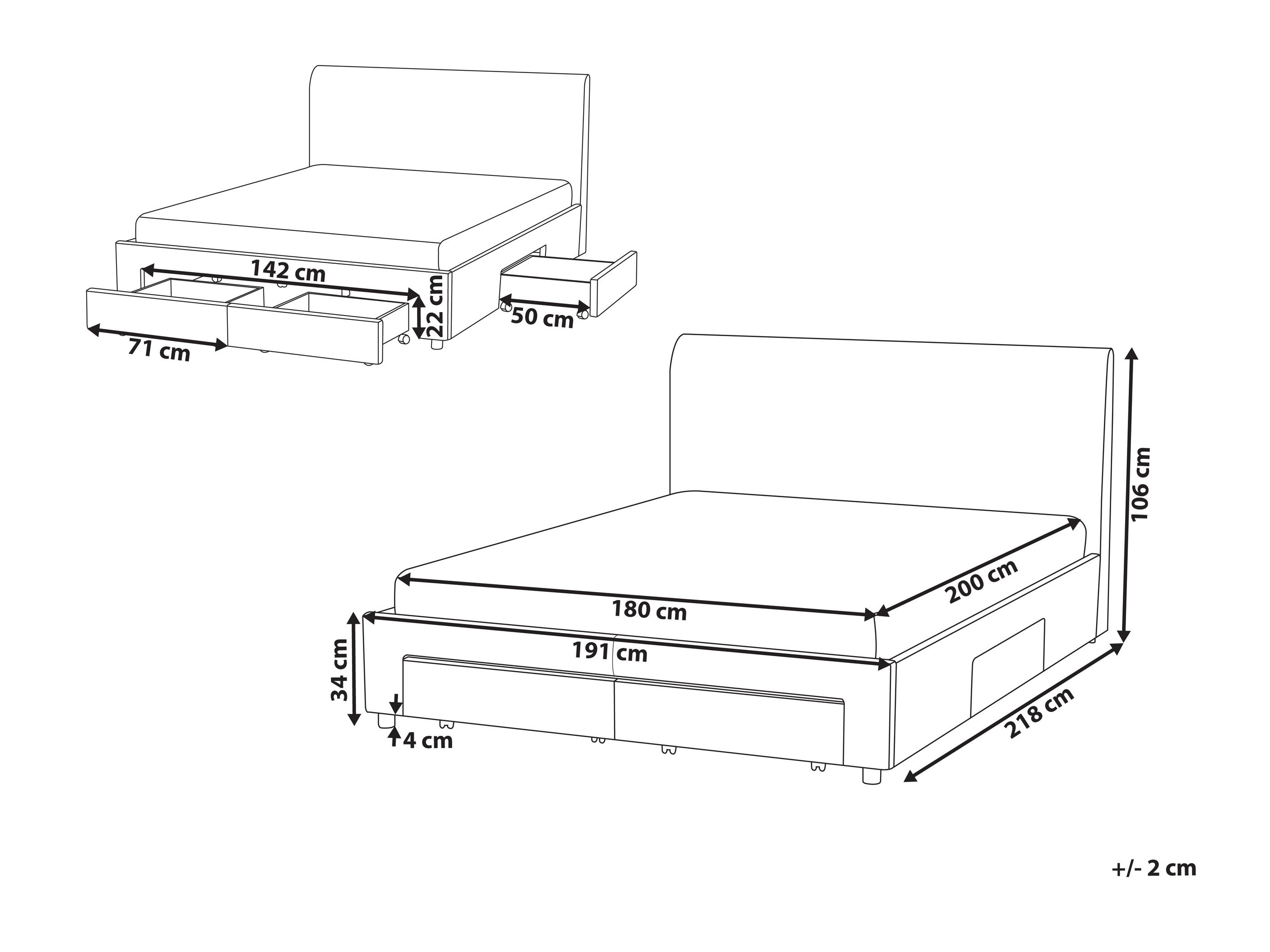 Κρεβάτι Berwyn 2875 (Άσπρο)