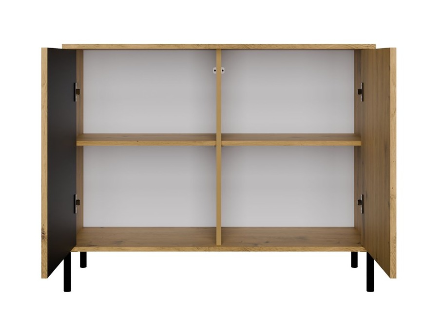 Μπουφέ Orlsone 109 (Artisan βελανιδιά + Μαύρο)